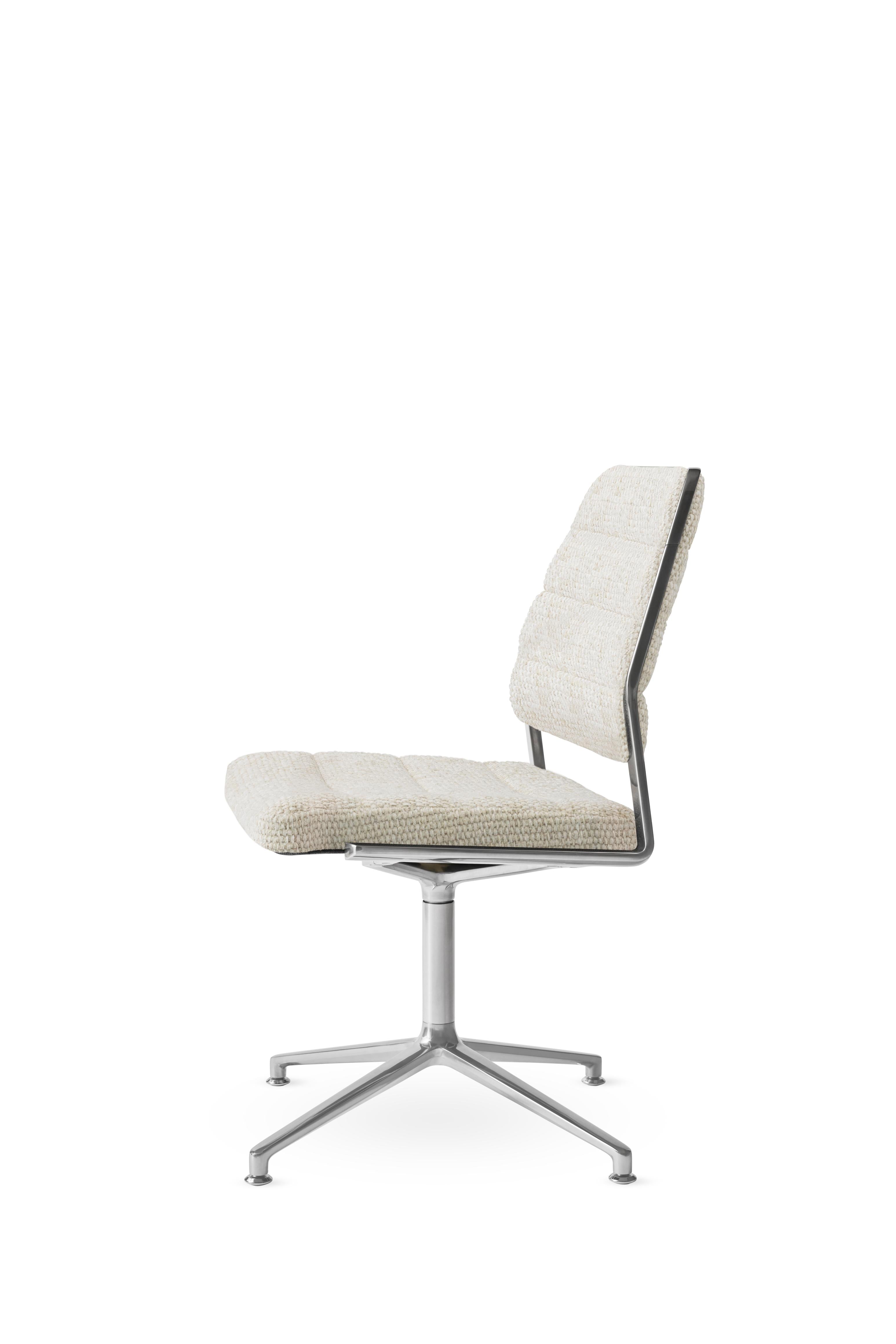 Kancelárske kreslo 454 svetlosivá tkanina s kovovou základňou