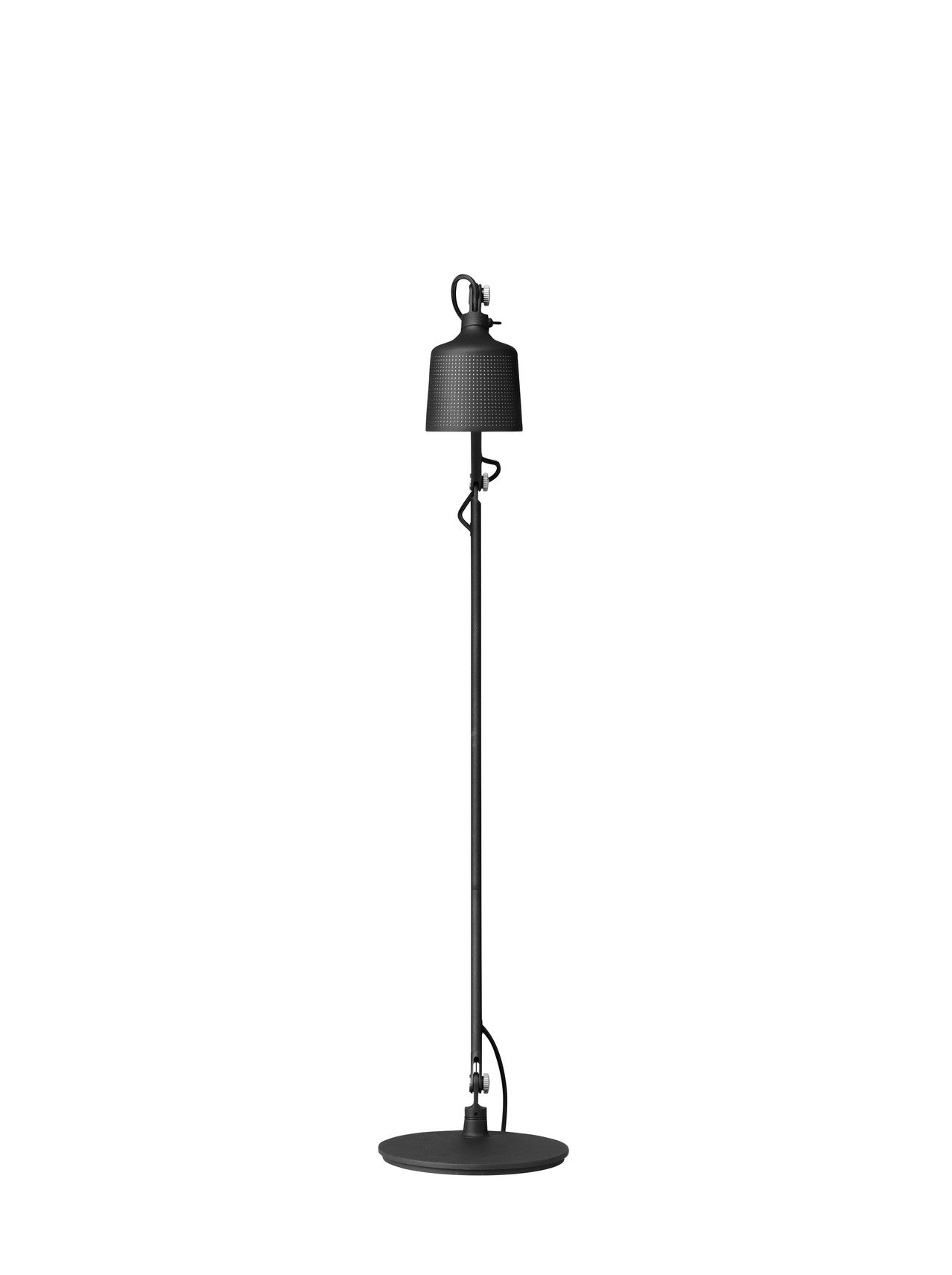 Podlahová lampa 525 čierny kov