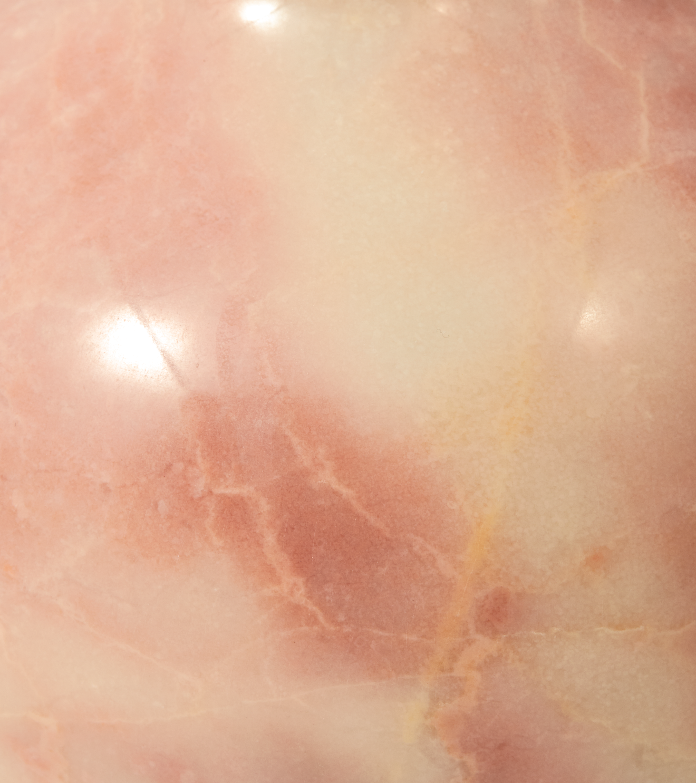 HERITAGE BELL candle holder in light pink marble