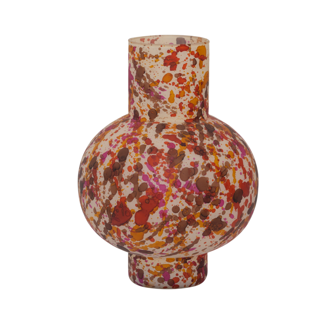 IMOGEN orange glass vase