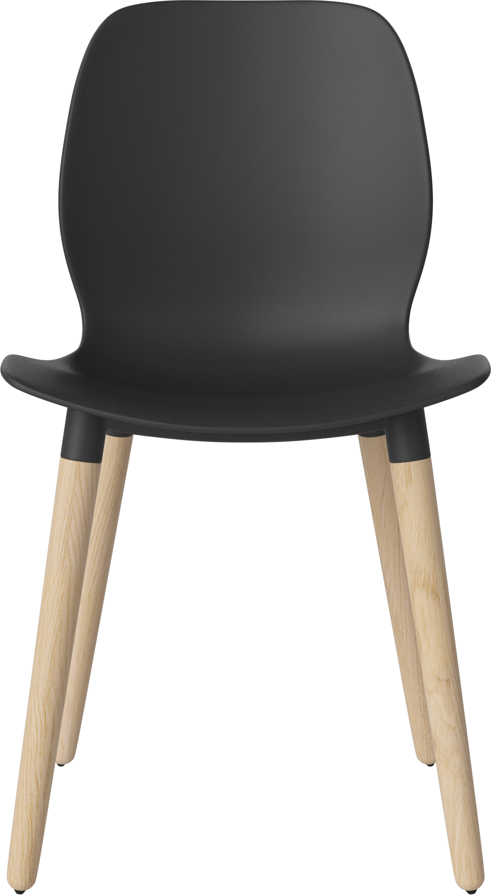 Seed chair black with a whitened base