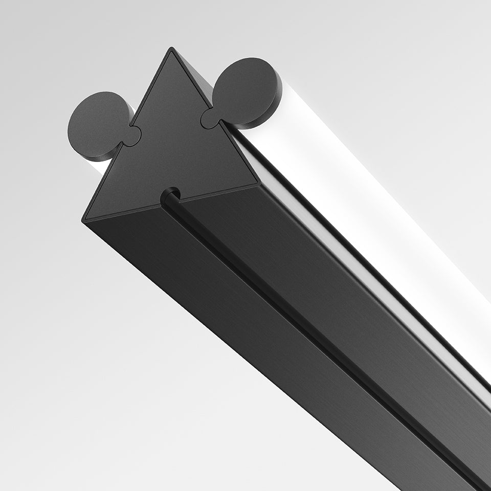 Závesná lampa DREISPITZ HORIZONTAL čierna