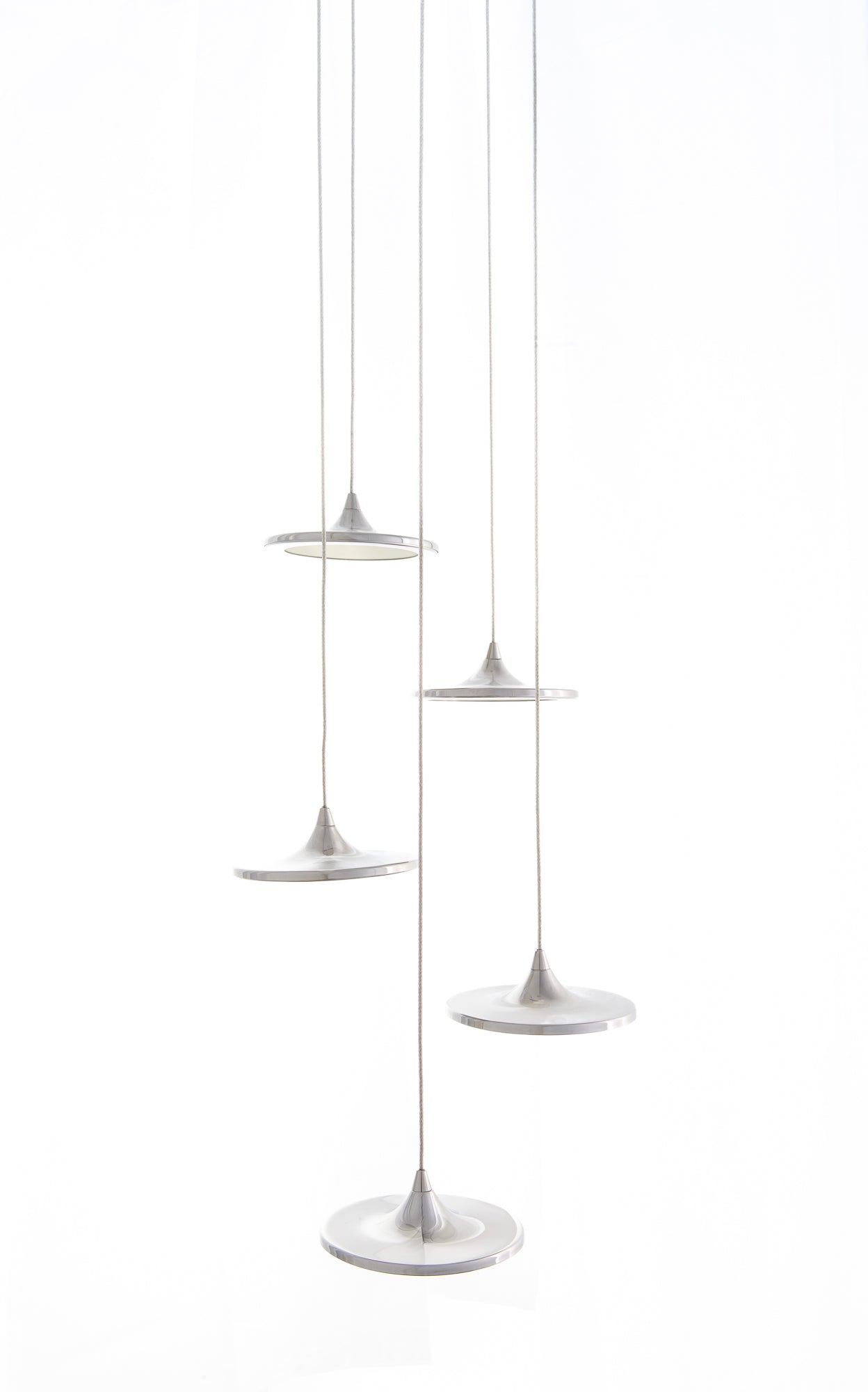 LUNA inox pendant lamp set