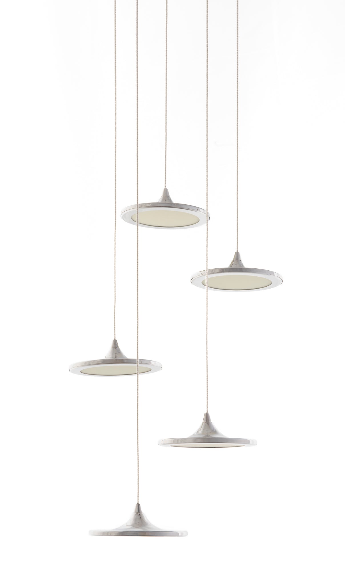 LUNA inox pendant lamp set