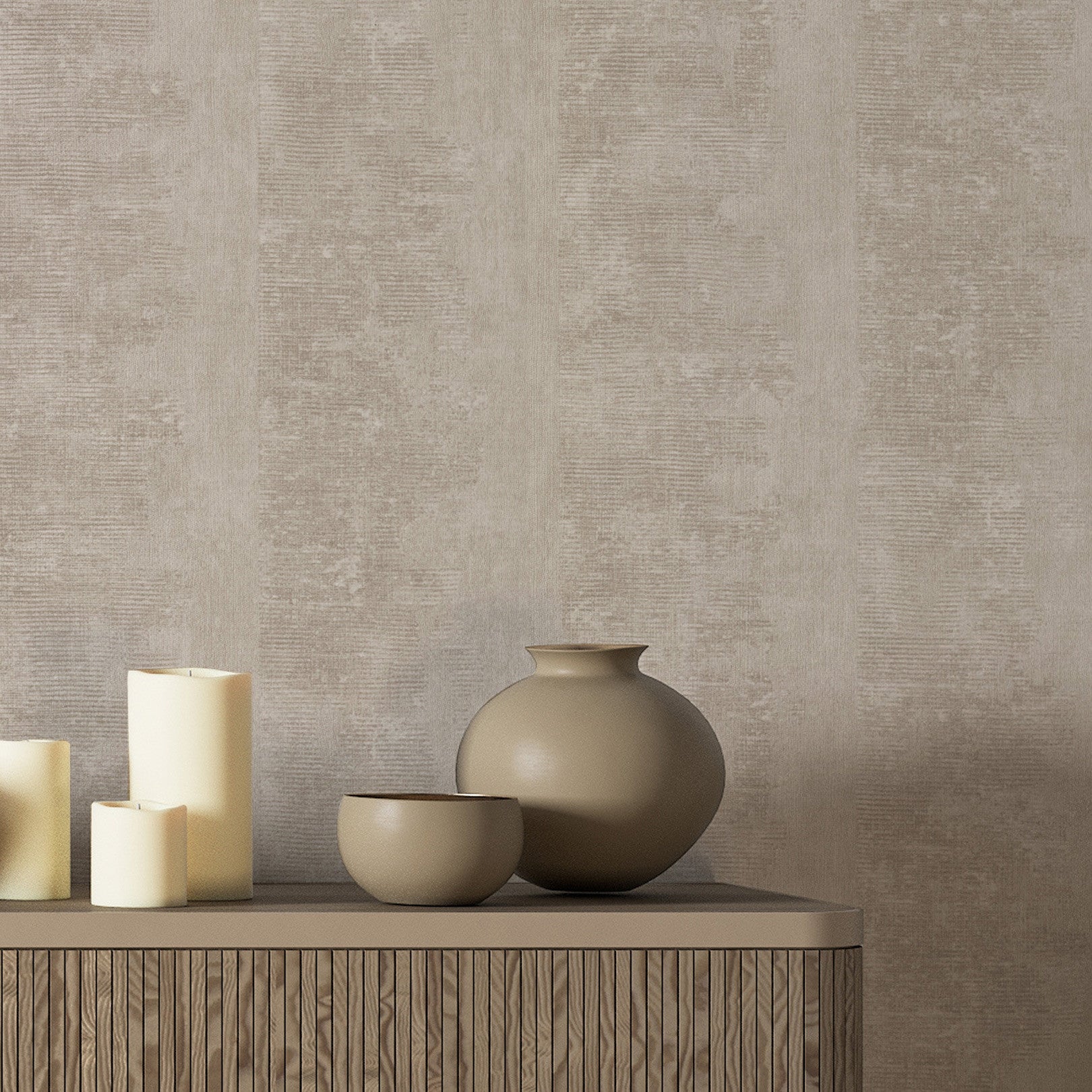 Structural wallpaper with a patina effect ZUMAIA - GREGE brown-gray