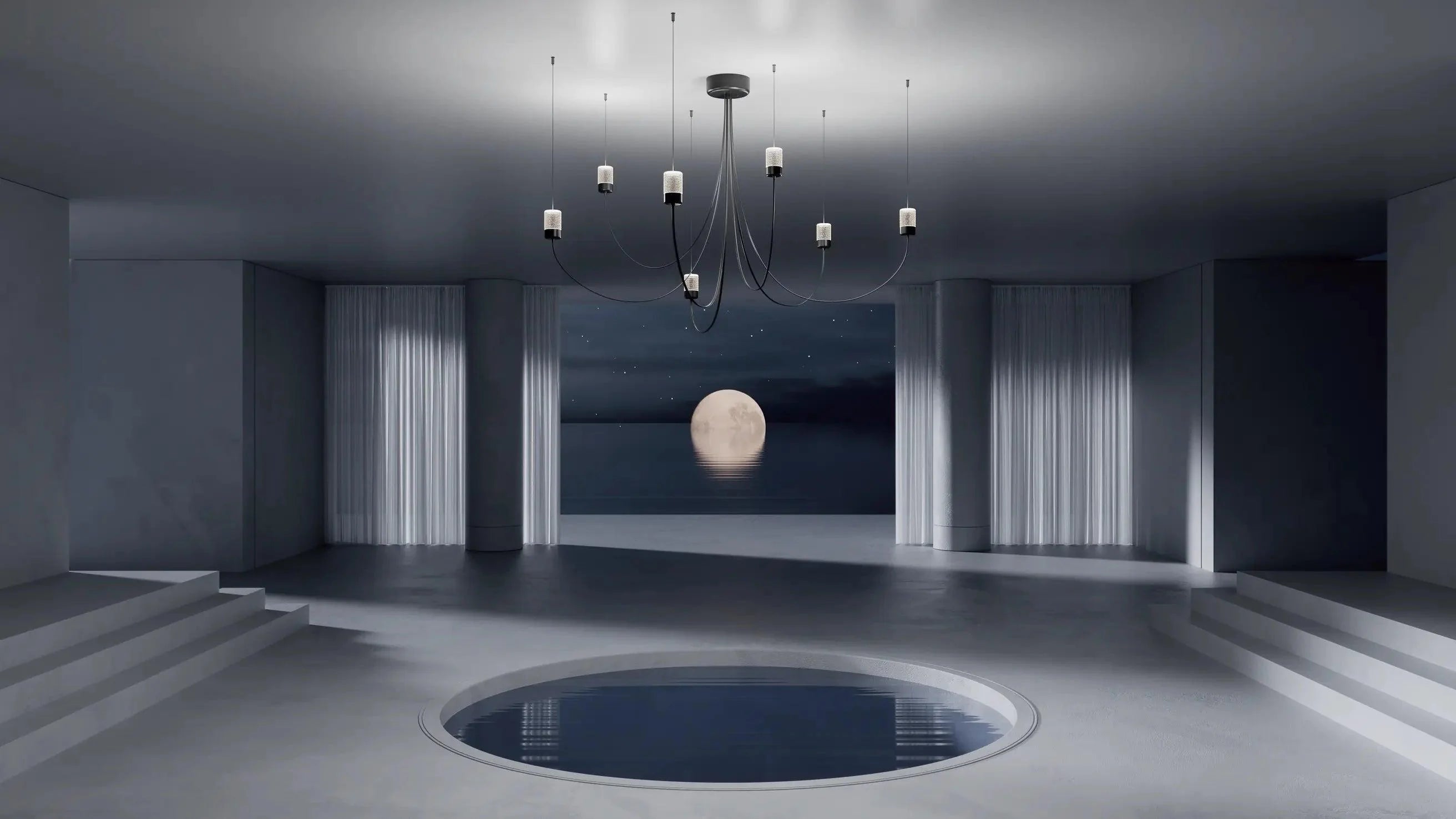 Chandelier GRAVITY CHANDLIER black Moooi Eye on Design