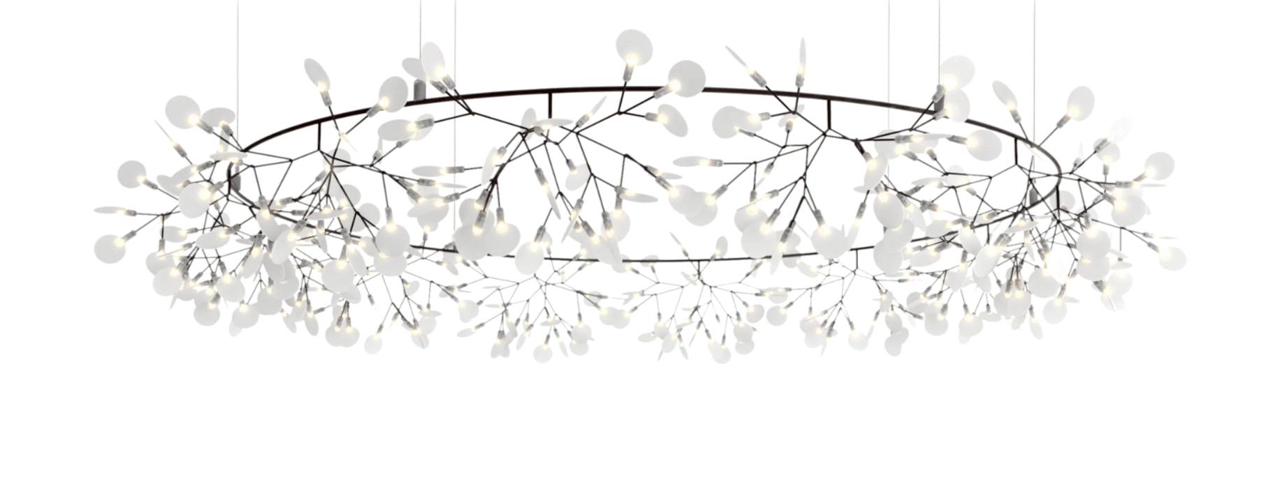 Chandelier HERACLEUM III THE BIG O nickel-plated Moooi 210 cm Eye on Design