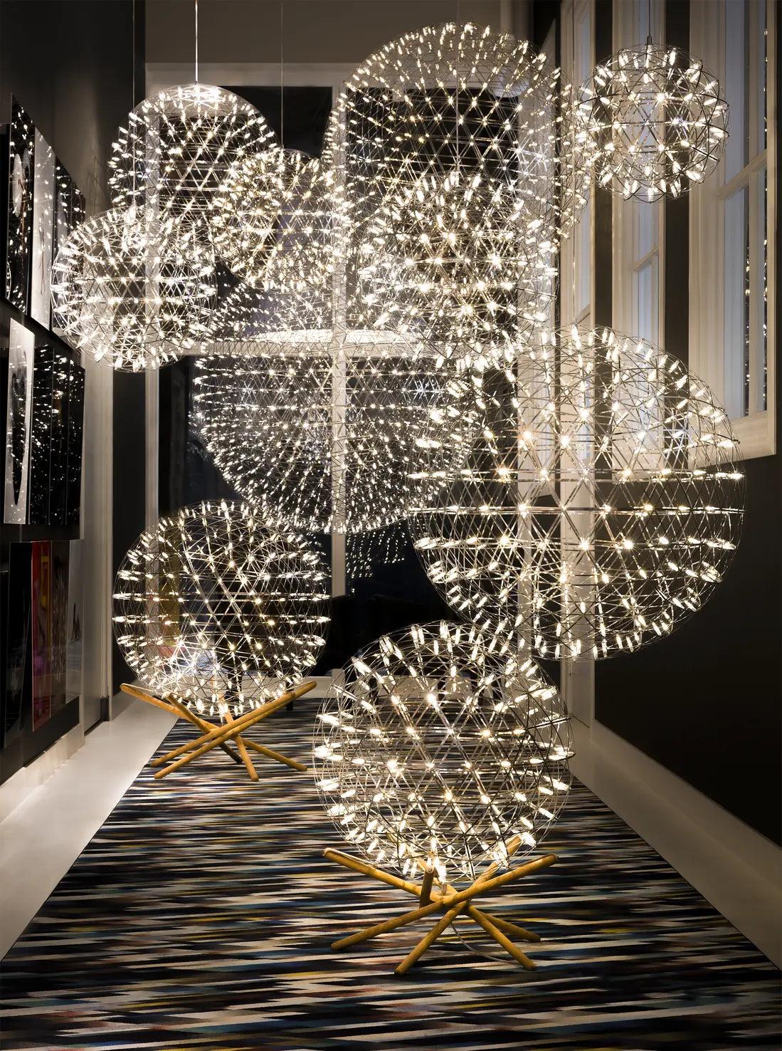 RAIMOND II chandelier R127-R163-R199 stainless steel Moooi Eye on Design