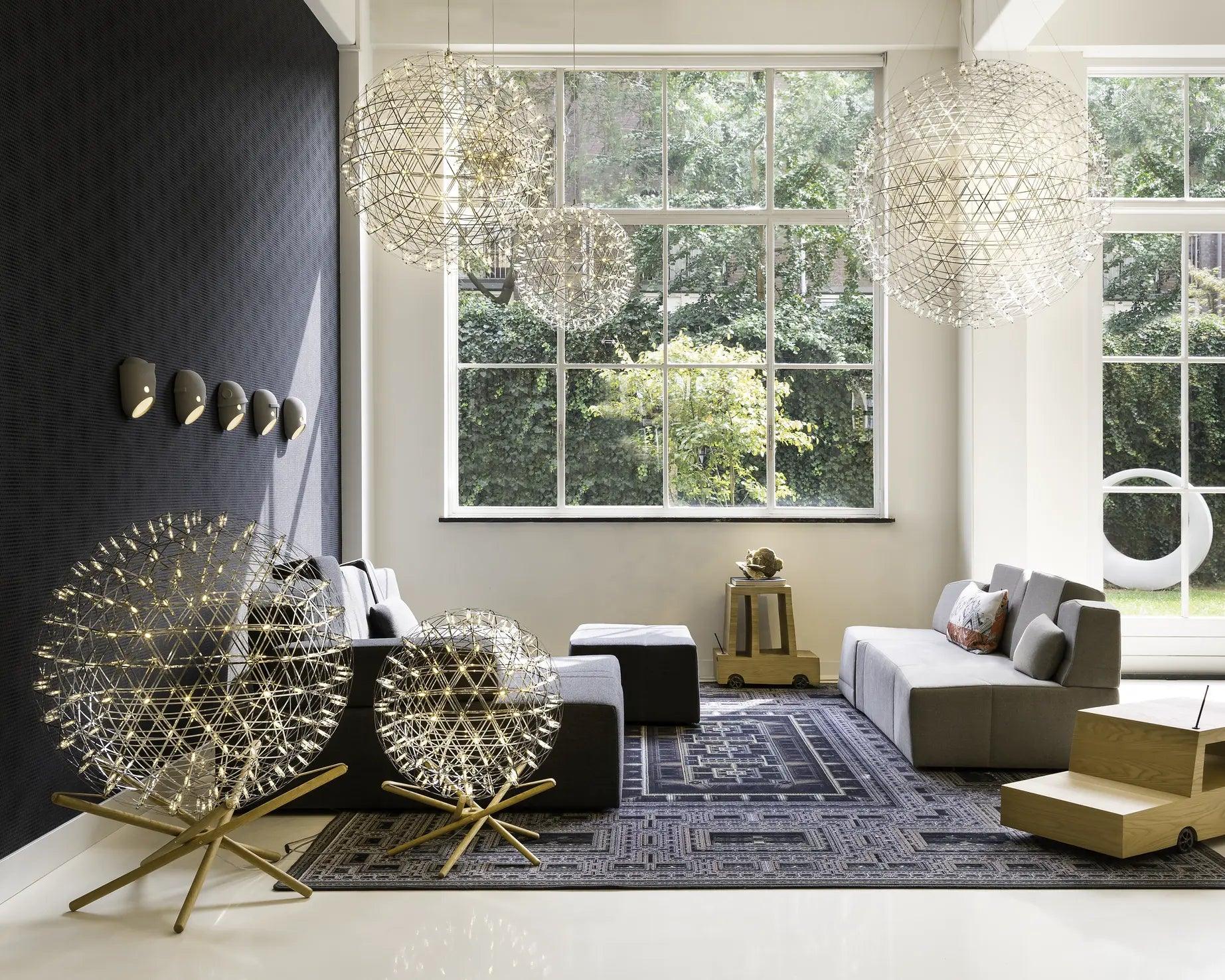 RAIMOND II chandelier R127-R163-R199 stainless steel Moooi Eye on Design