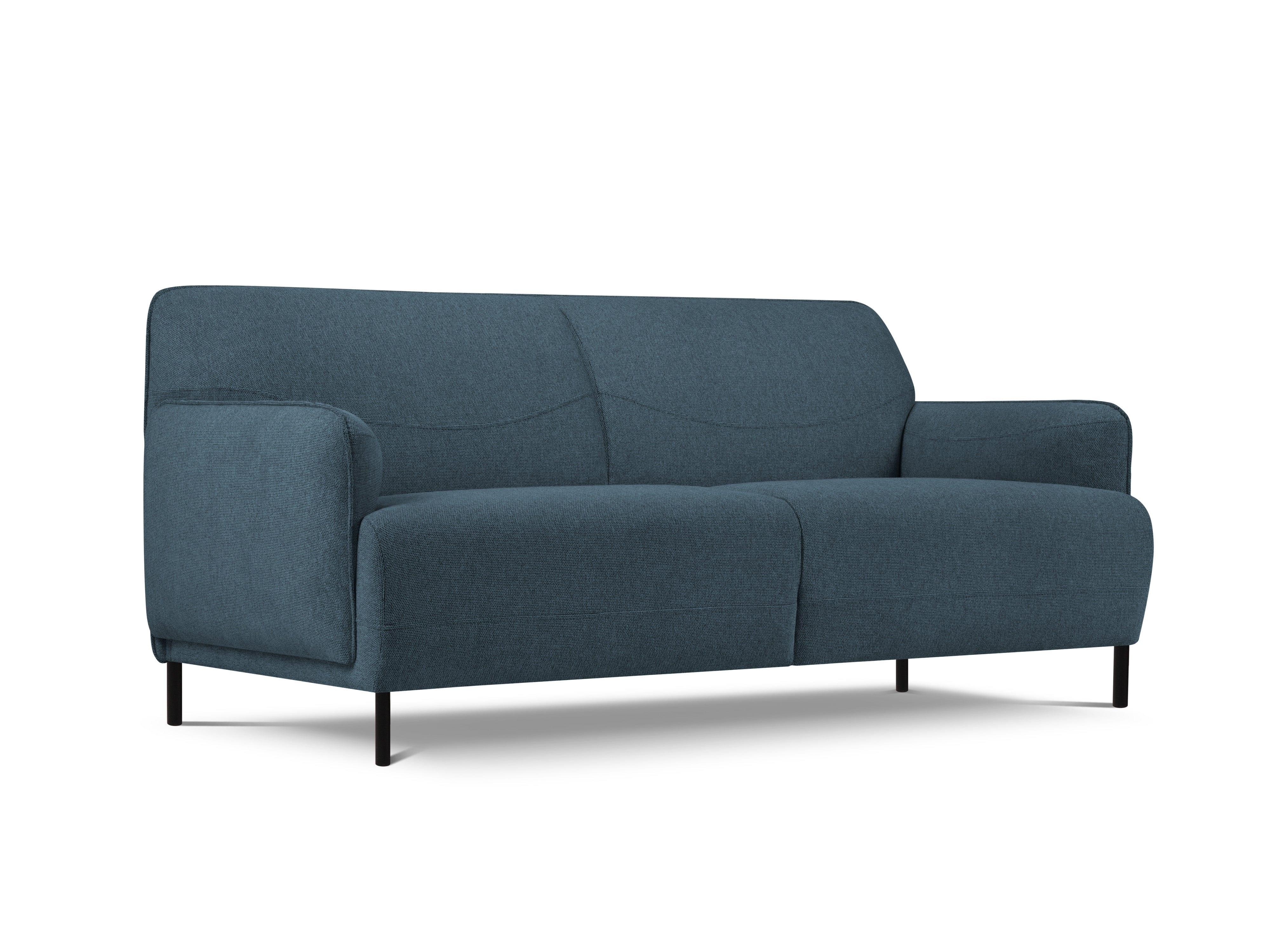 Sofa, "Neso", 2 Seats, 175x90x76
 ,Blue,Black Metal, Windsor & Co, Eye on Design