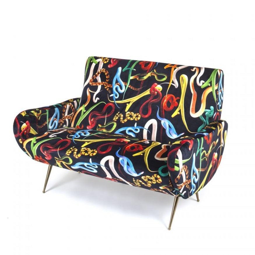 2-seater sofa SNAKES black - Eye on Design