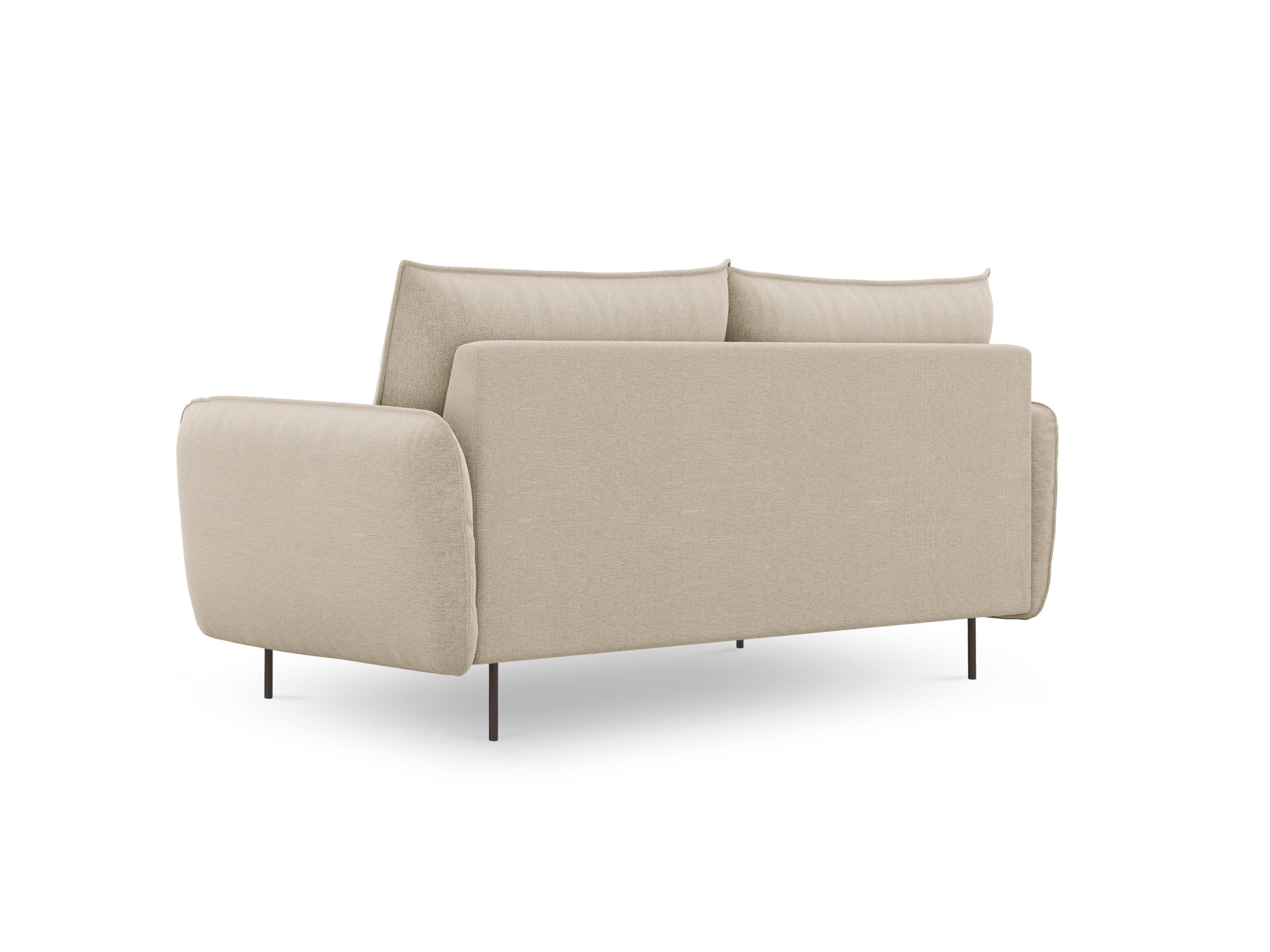 2-seater sofa VIENNA beige with black base - Eye on Design