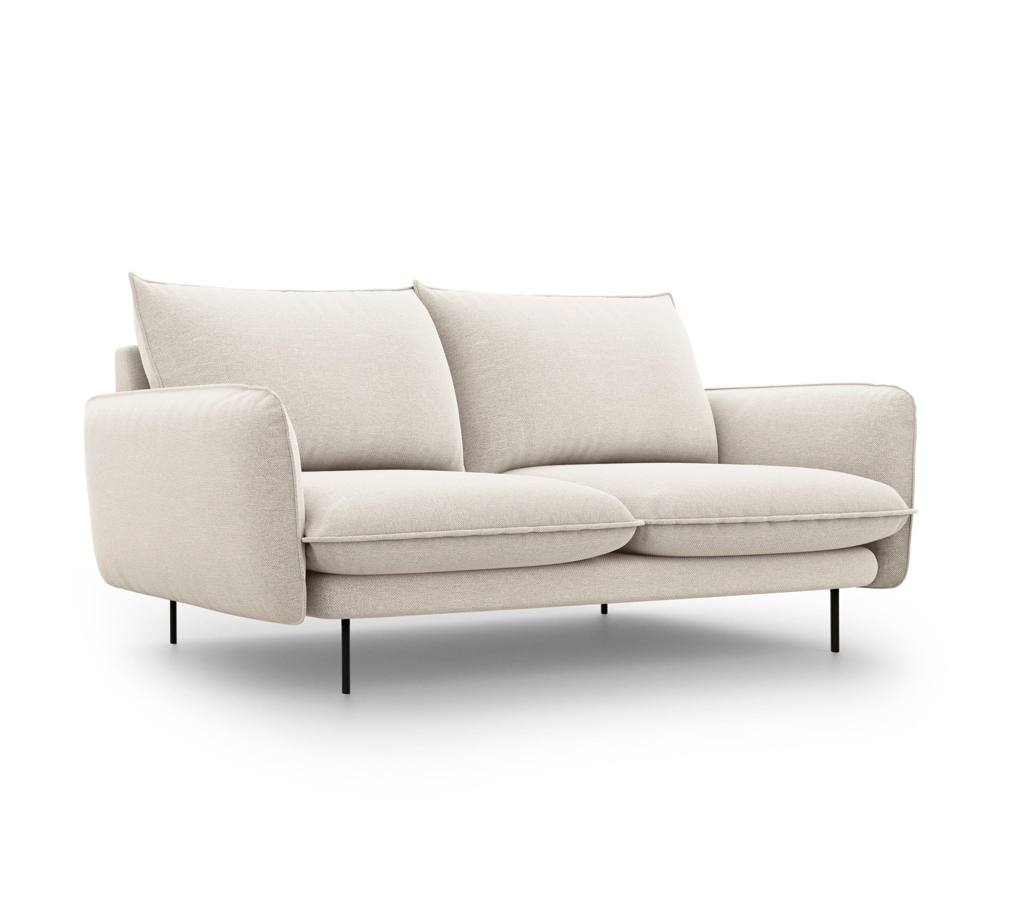 2-seater sofa VIENNA sand with black base - Eye on Design