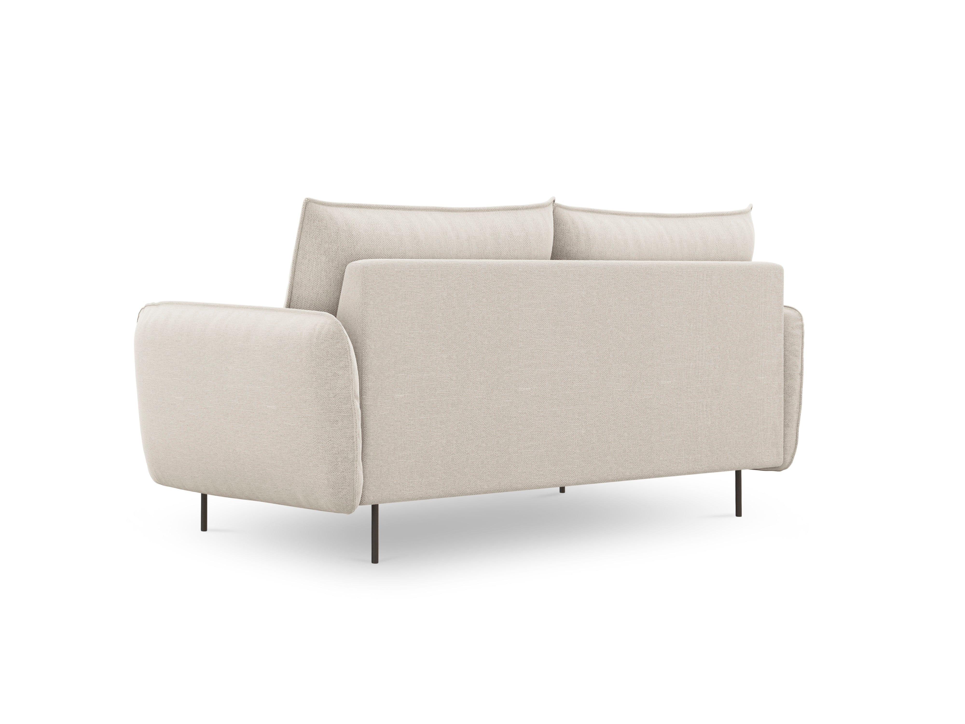 2-seater sofa VIENNA sand with black base - Eye on Design