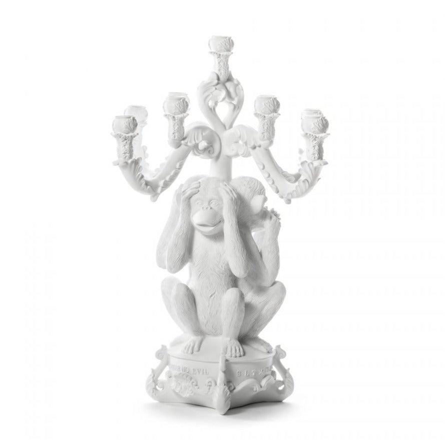 3 MONKEYS candle holder white - Eye on Design