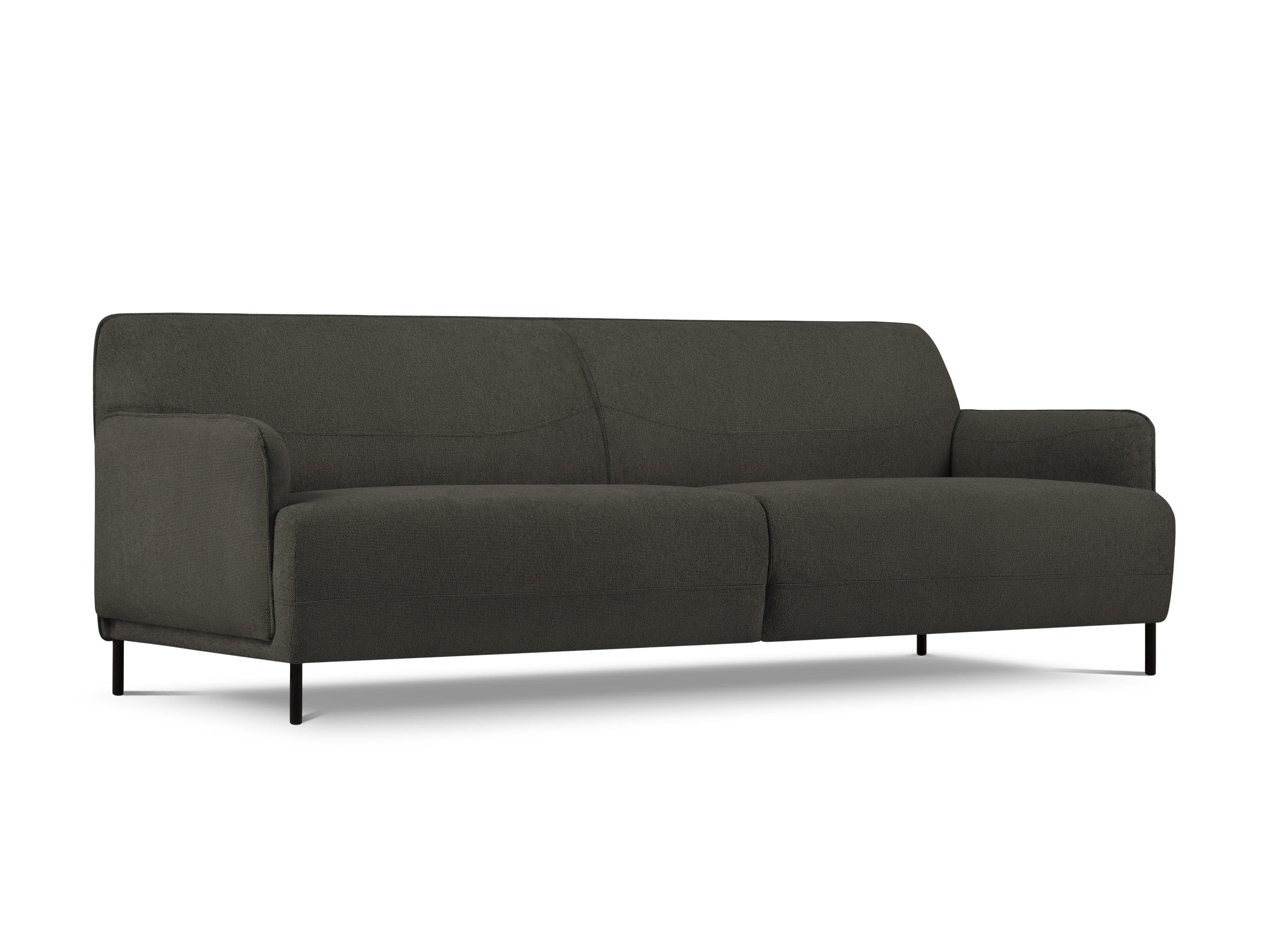 Sofa, "Neso", 3 Seats, 235x90x76
 ,Dark Grey,Black Metal, Windsor & Co, Eye on Design