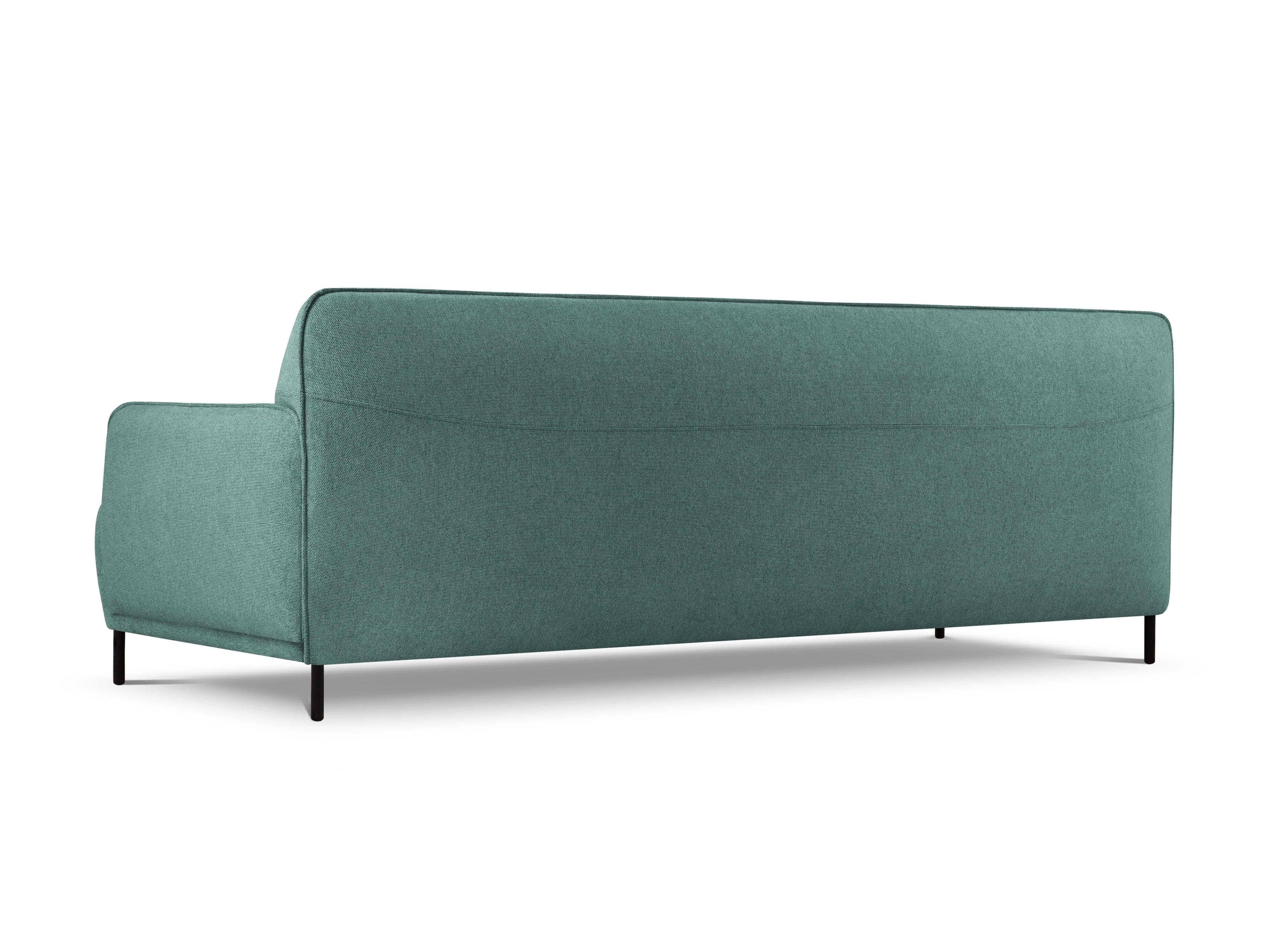 Sofa, "Neso", 3 Seats, 235x90x76
 ,Turquoise,Black Metal, Windsor & Co, Eye on Design