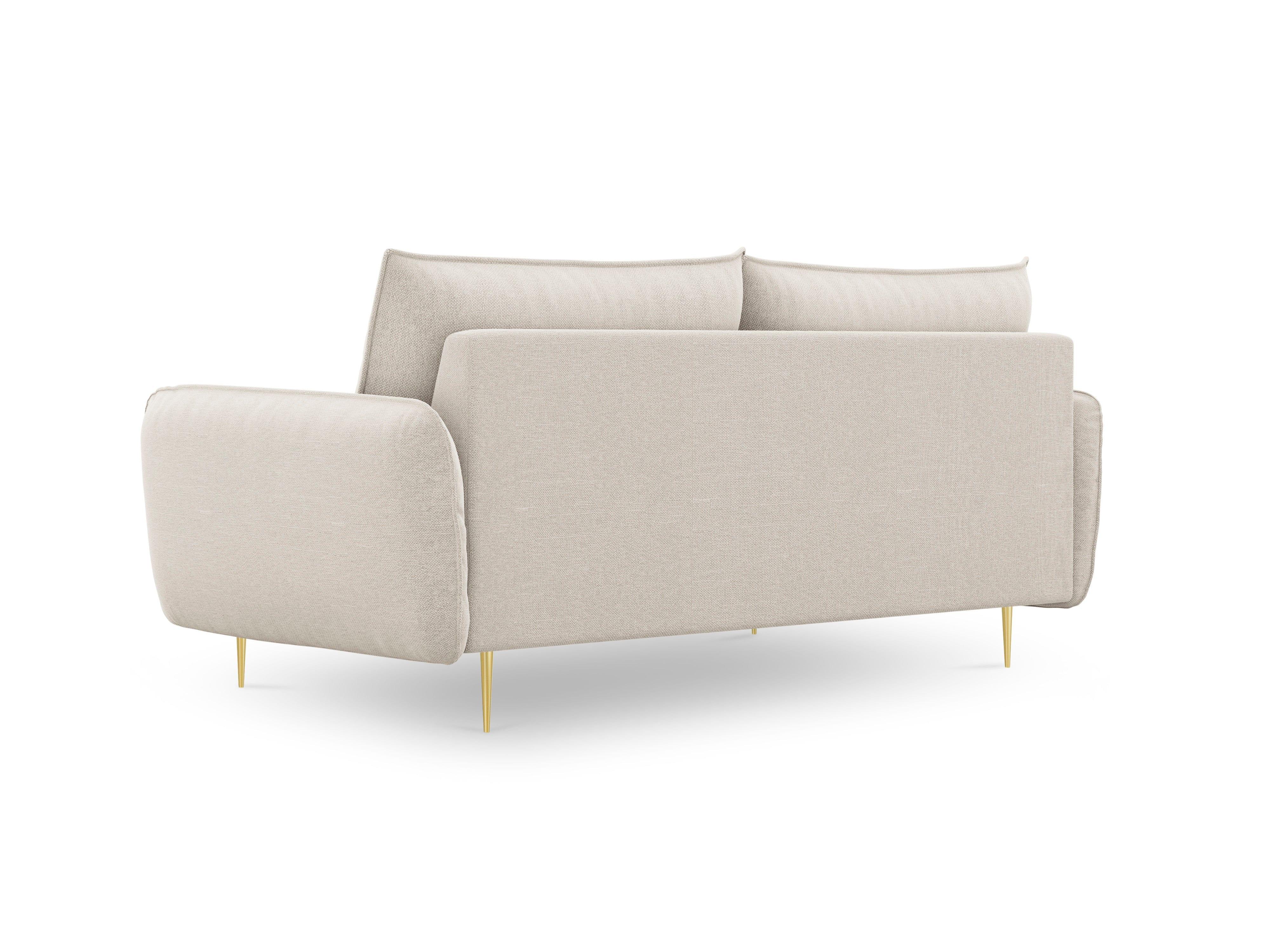 3-seater sofa VIENNA sand with gold base - Eye on Design