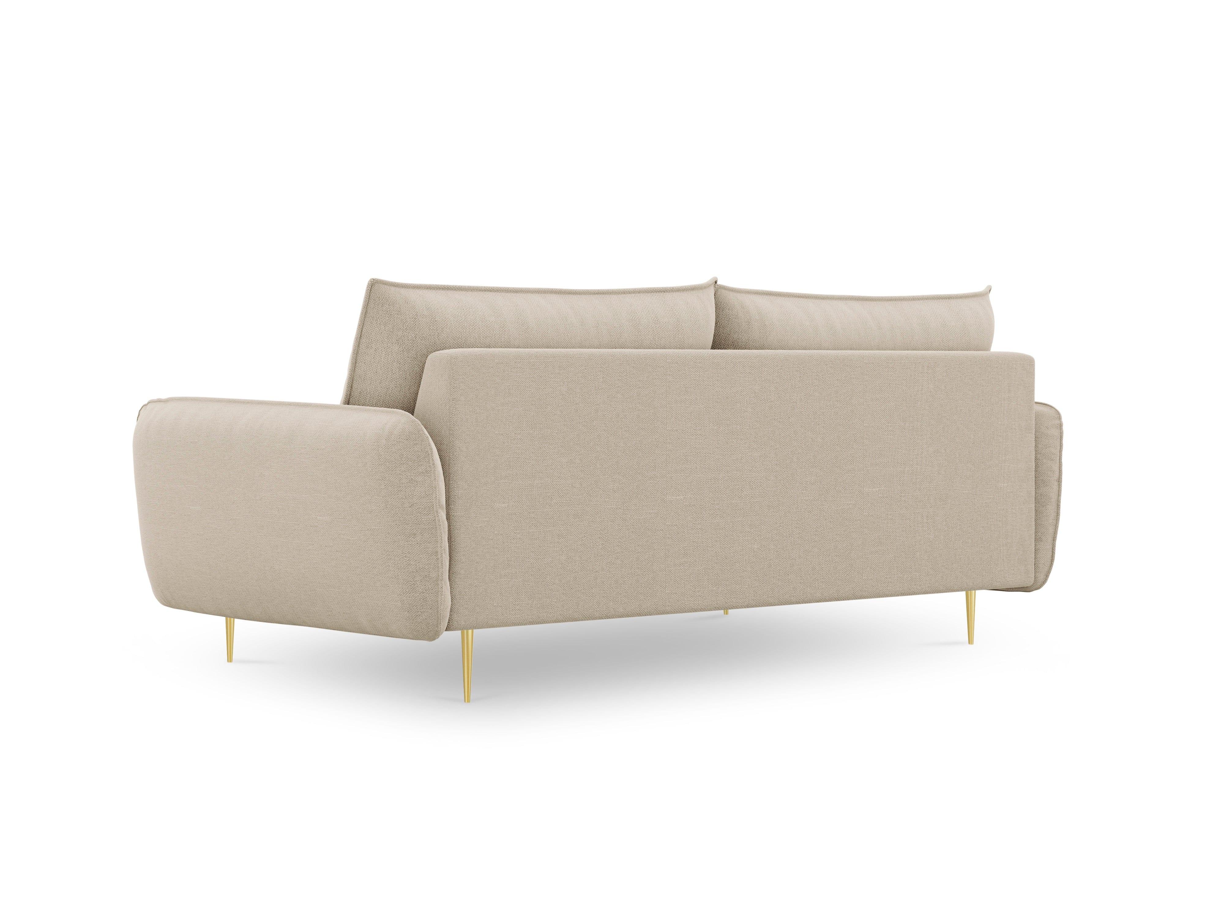 4-seater sofa VIENNA beige with gold base - Eye on Design