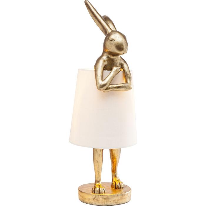 Table lamp RABBIT gold with white lamp shade, Kare Design, Eye on Design