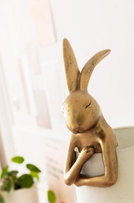 Table lamp RABBIT gold with white lamp shade, Kare Design, Eye on Design