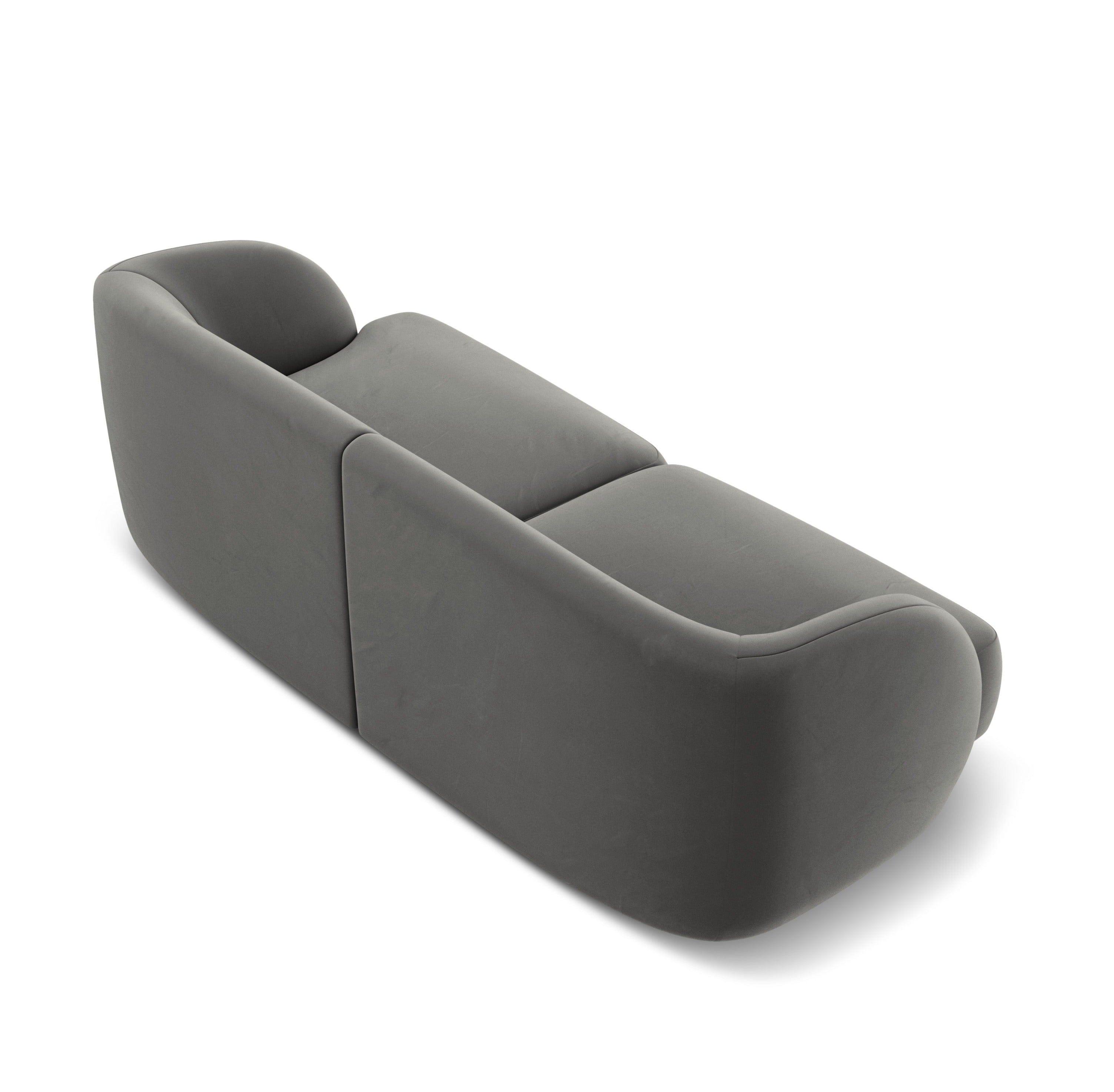 Sofa aksamitna 2-osobowa MILEY jasnoszary Micadoni    Eye on Design