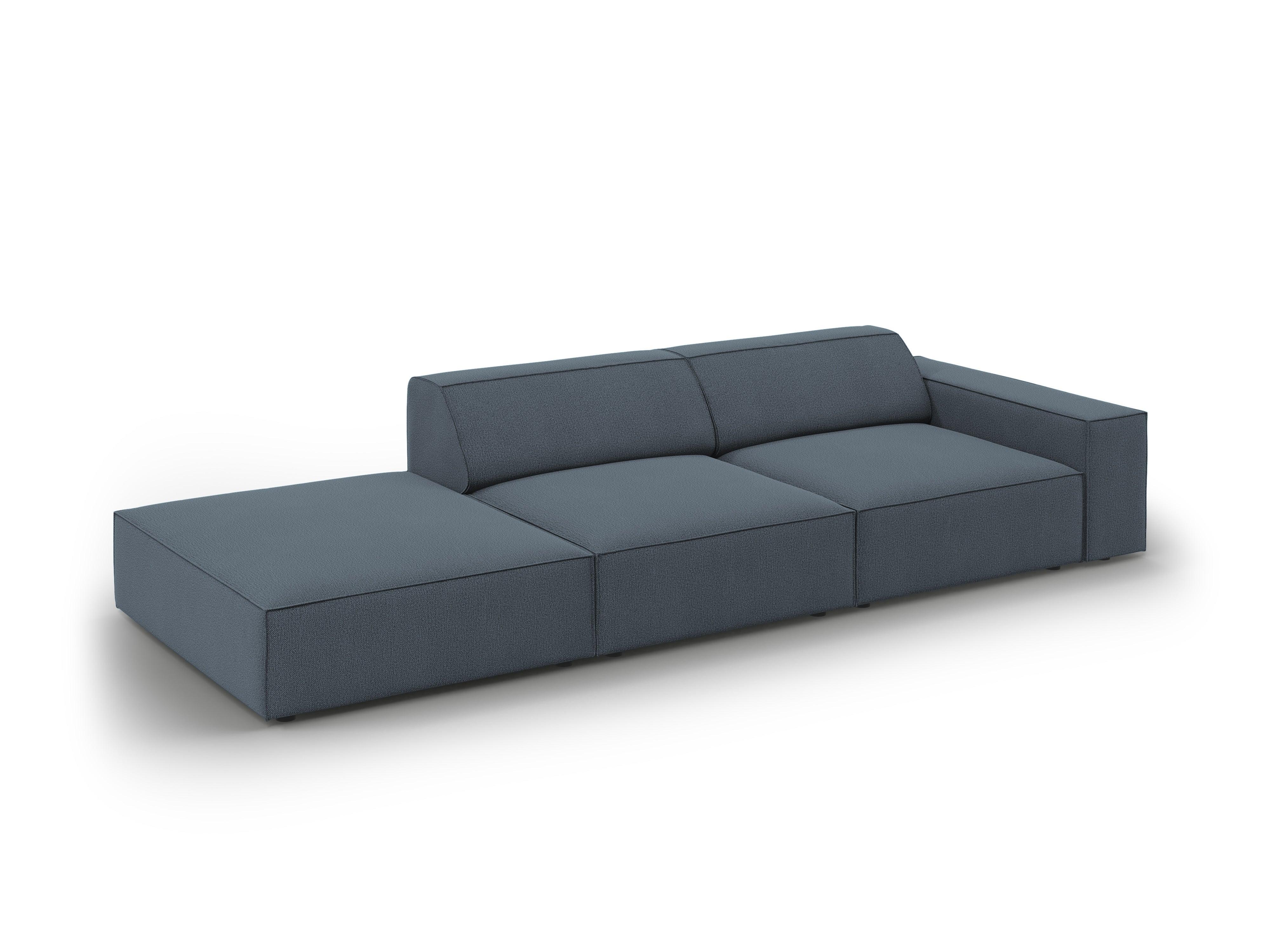 Sofa lewostronna 3-osobowa JODIE niebieski Micadoni    Eye on Design