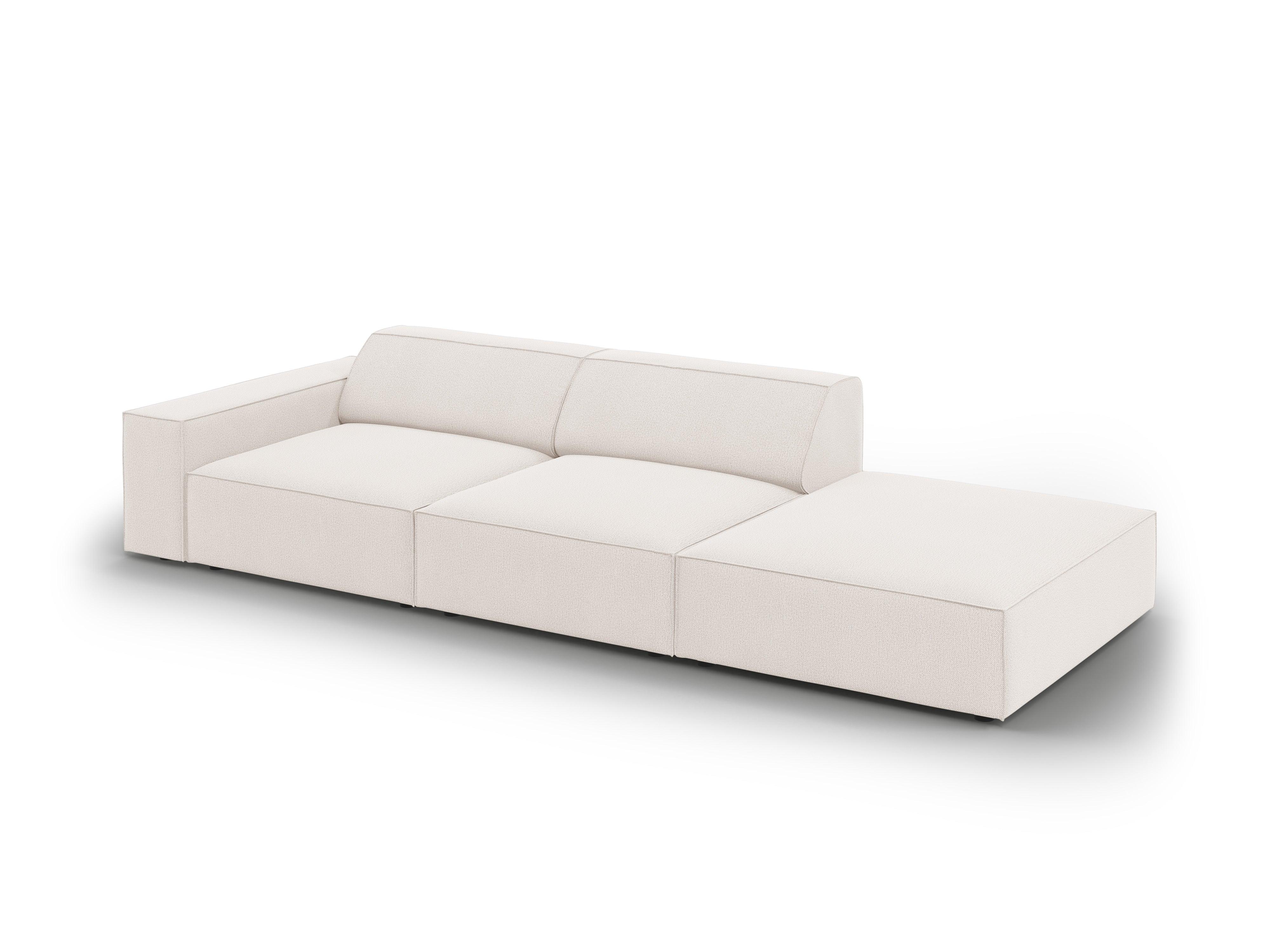 Sofa prawostronna 3-osobowa JODIE jasnobeżowy Micadoni    Eye on Design