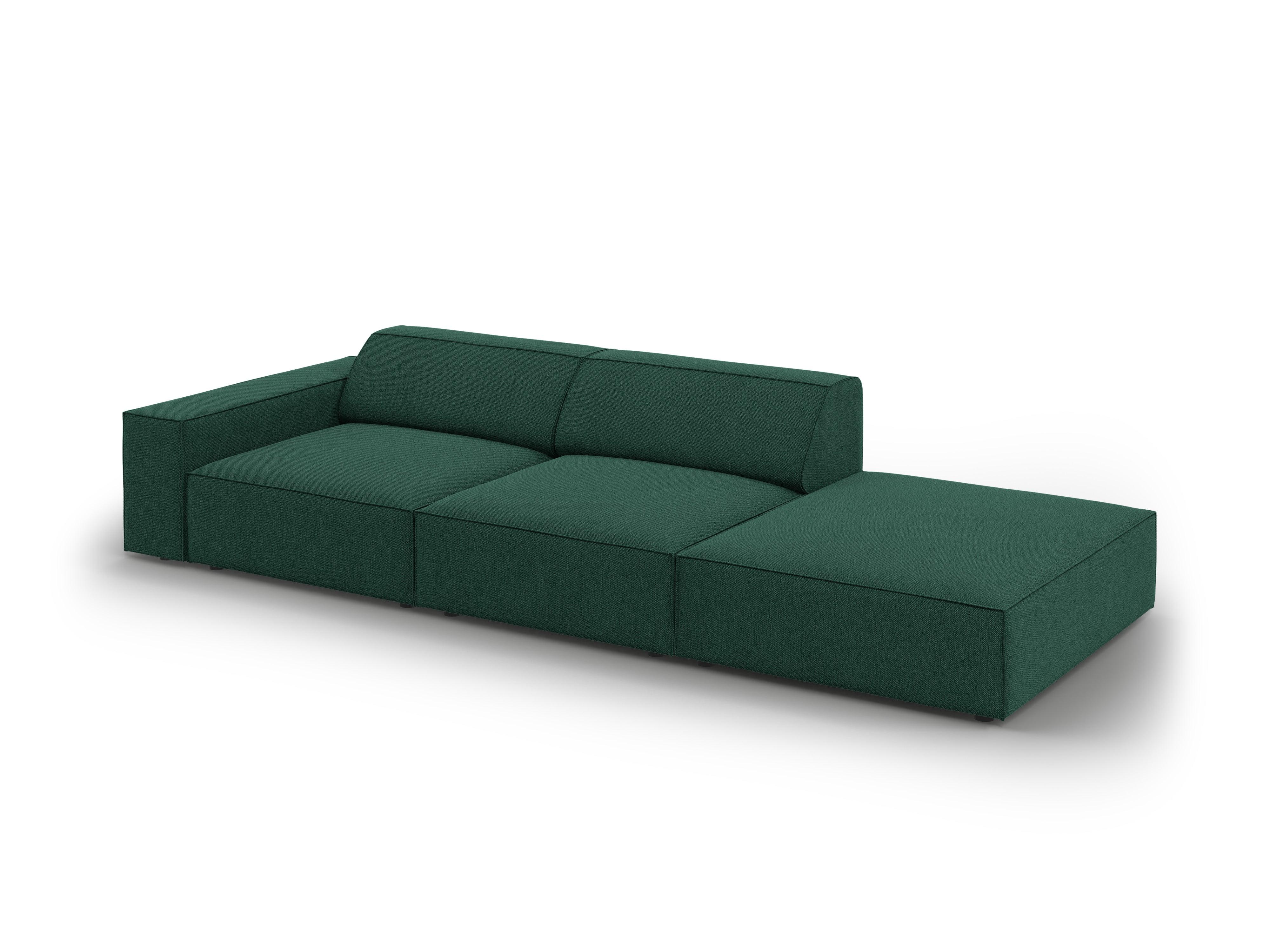Sofa prawostronna 3-osobowa JODIE zielony Micadoni    Eye on Design