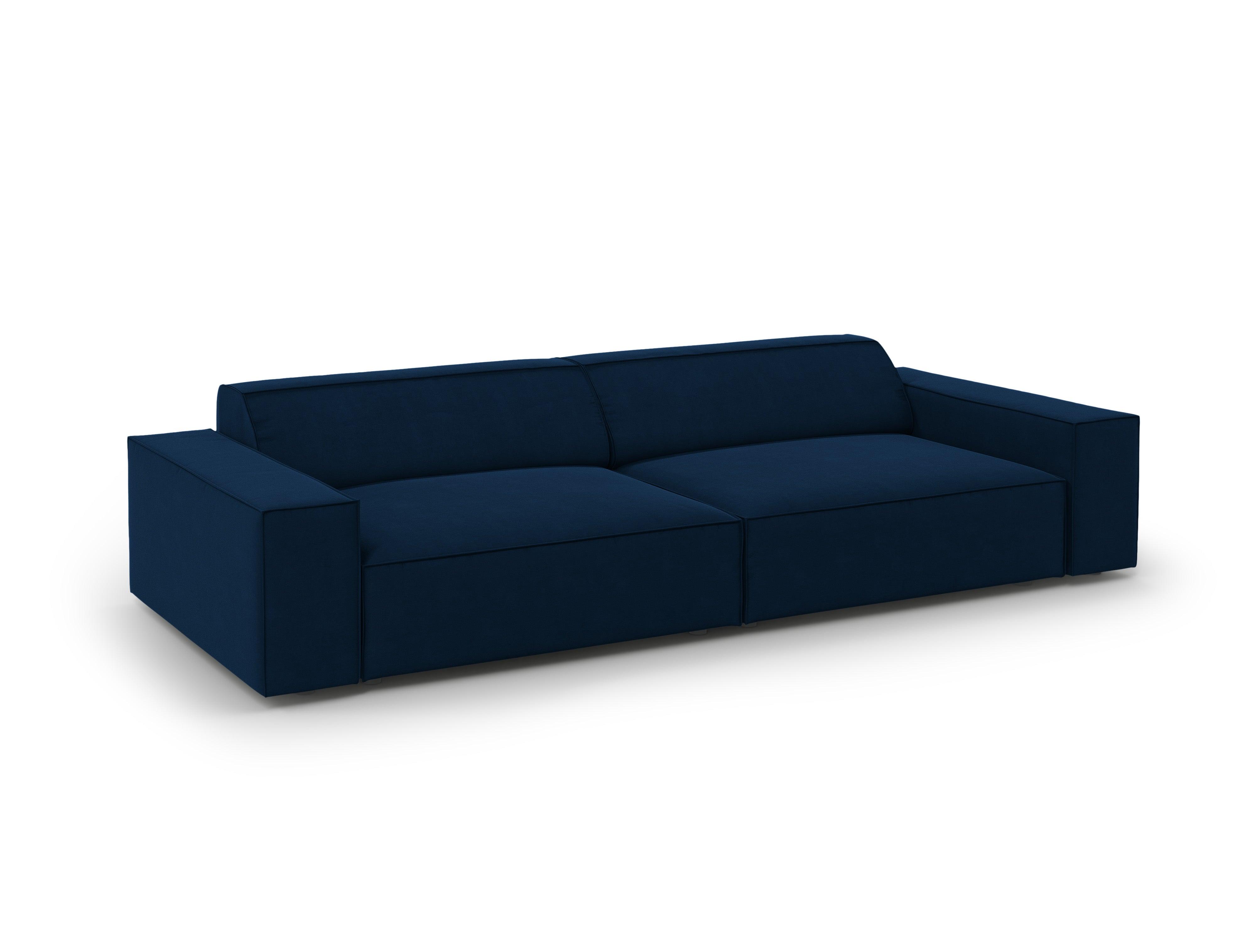 Sofa aksamitna 3-osobowa JODIE granat królewski Micadoni    Eye on Design