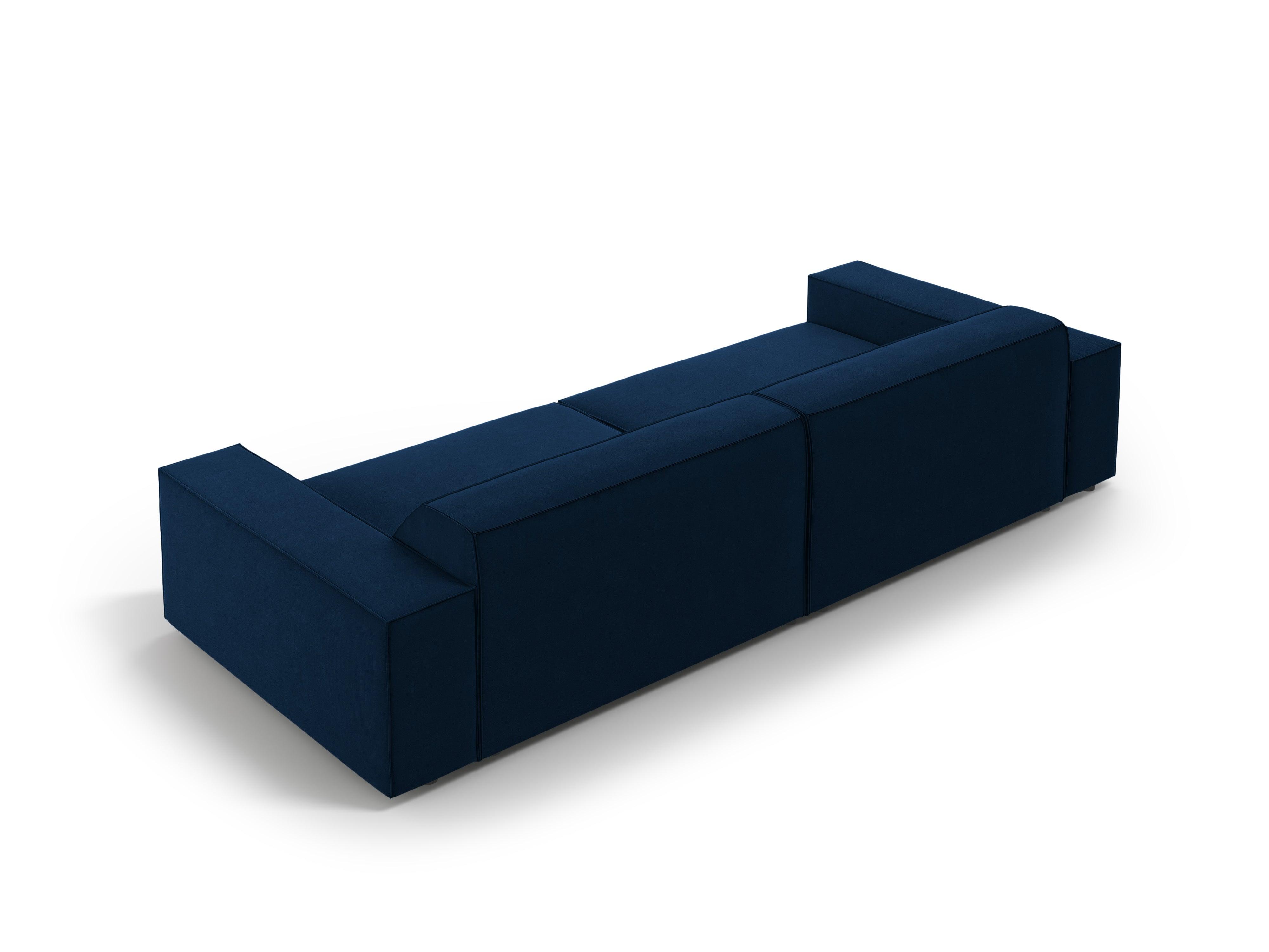 Sofa aksamitna 4-osobowa JODIE granat królewski Micadoni    Eye on Design