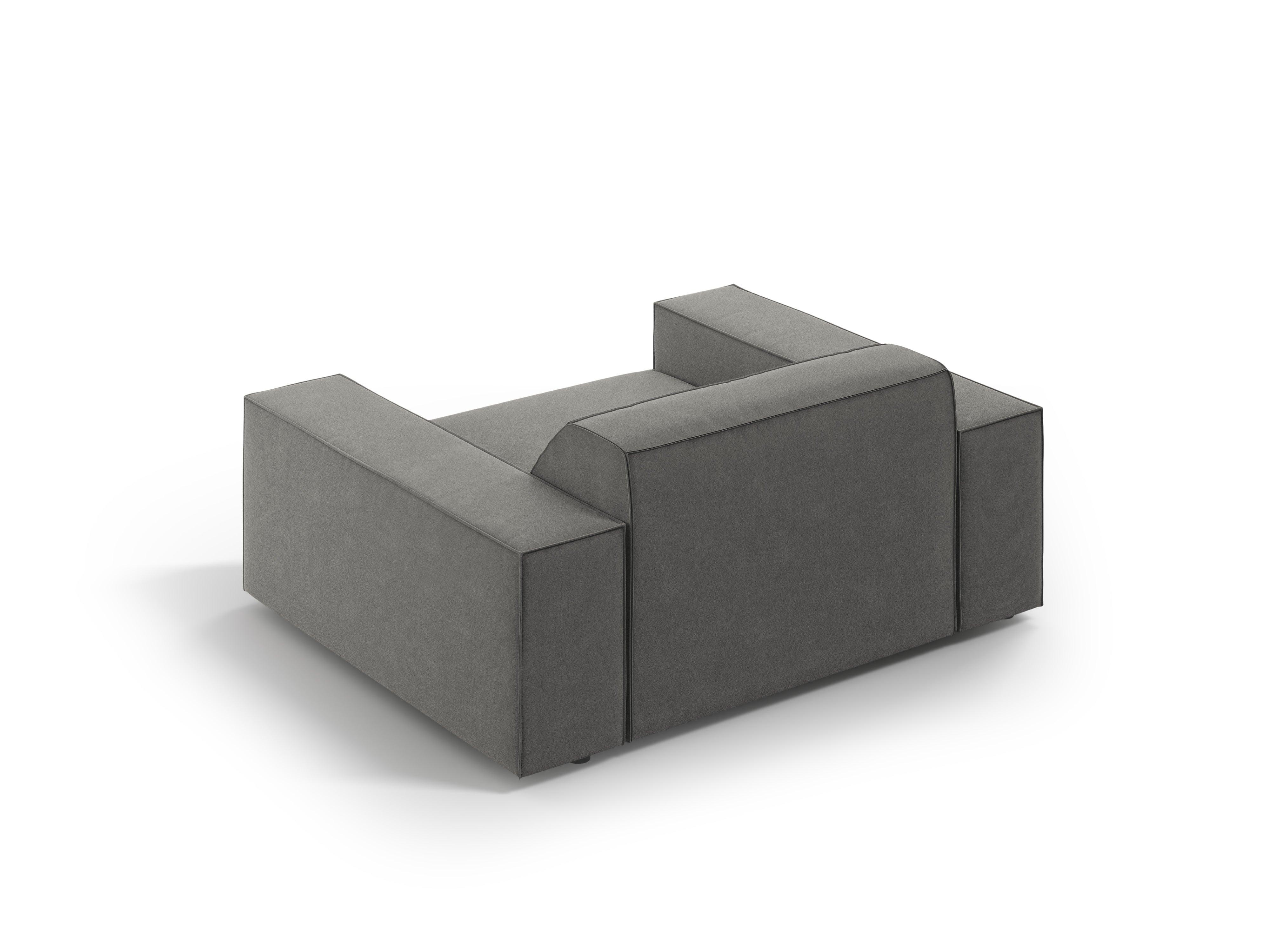 Fotel aksamitny JODIE jasnoszary Micadoni    Eye on Design