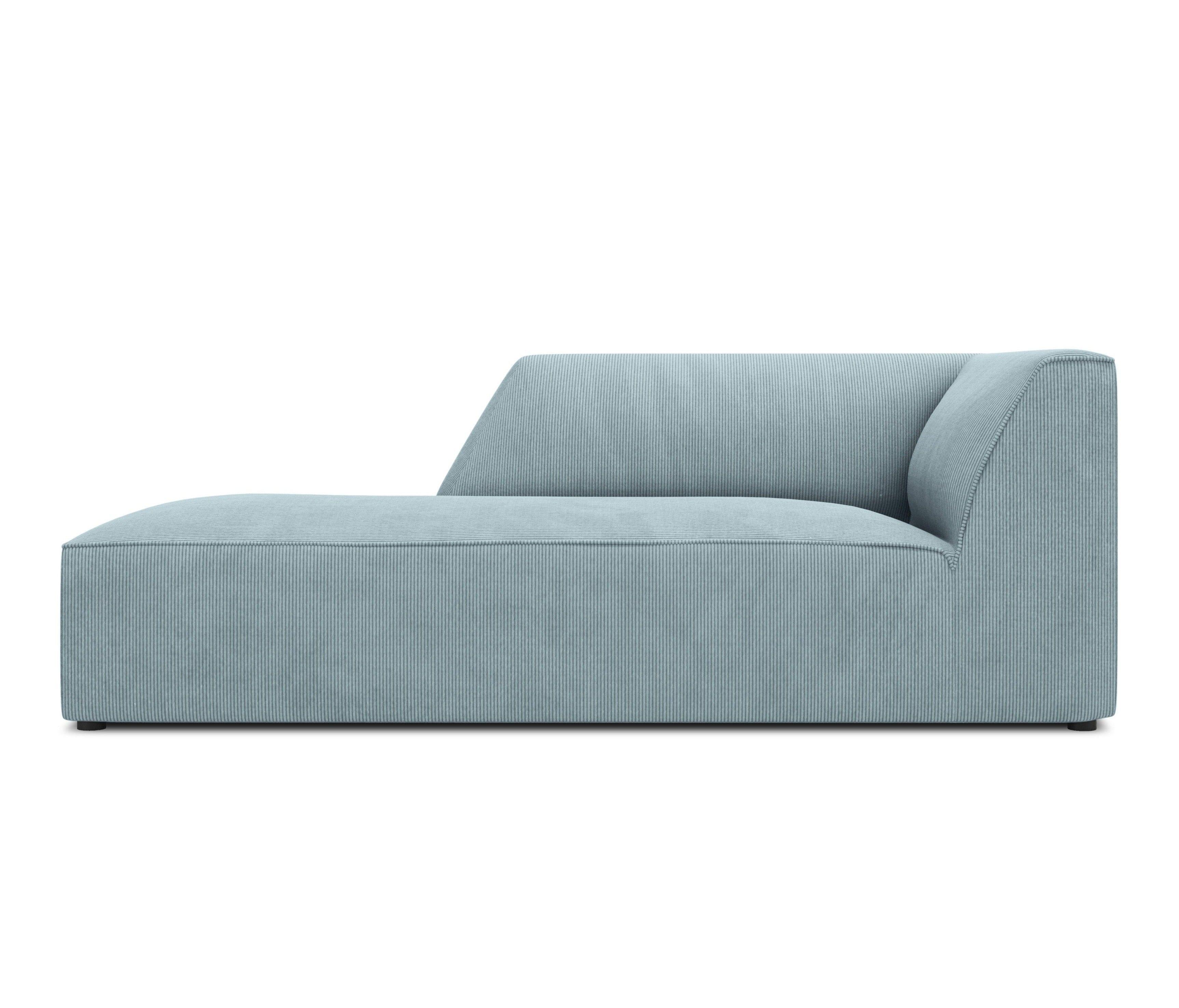 Szezlong sztruksowy lewostronny RUBY jasnoniebieski Micadoni    Eye on Design
