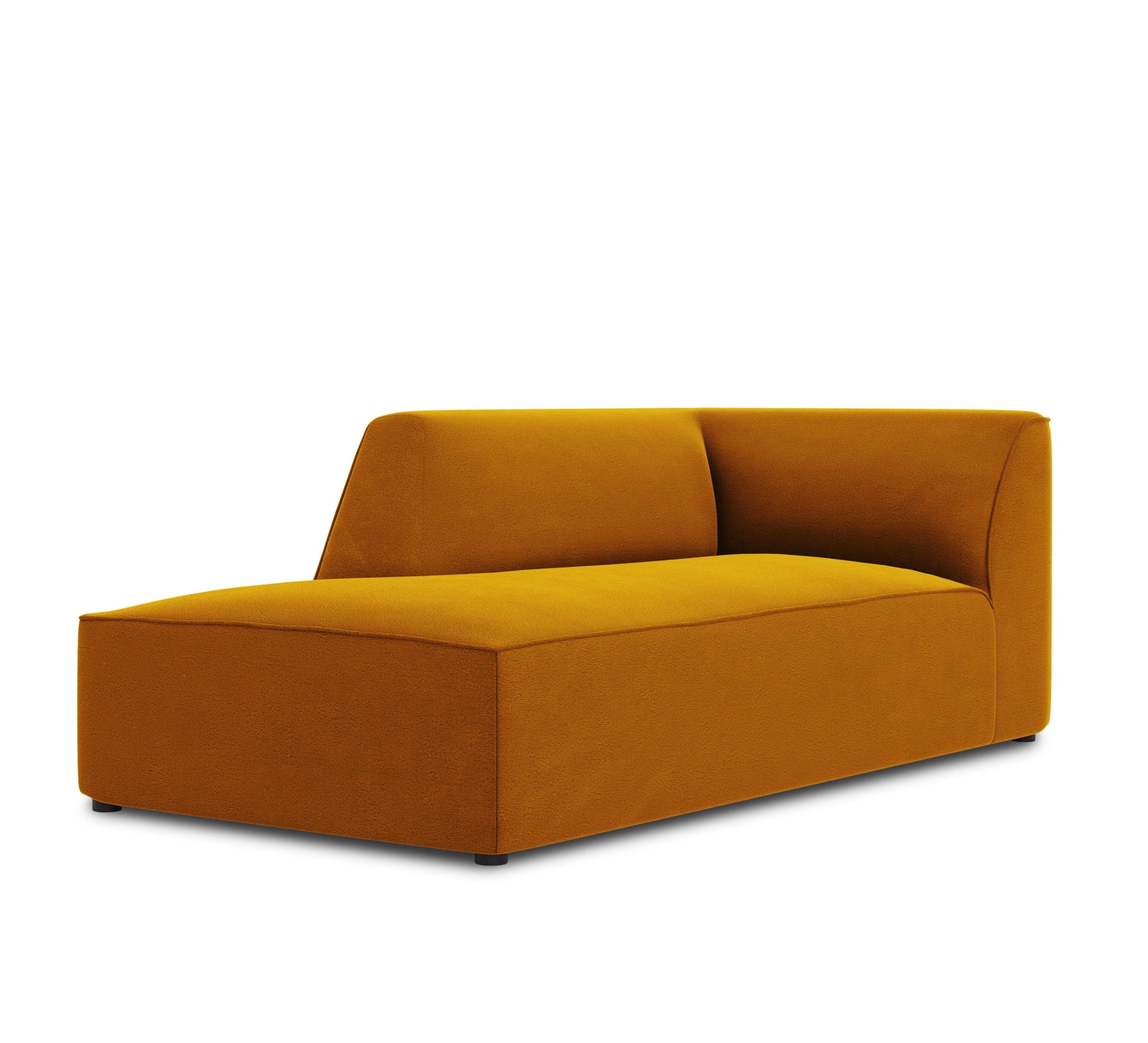 Szezlong aksamitny lewostronny RUBY żółty Micadoni    Eye on Design