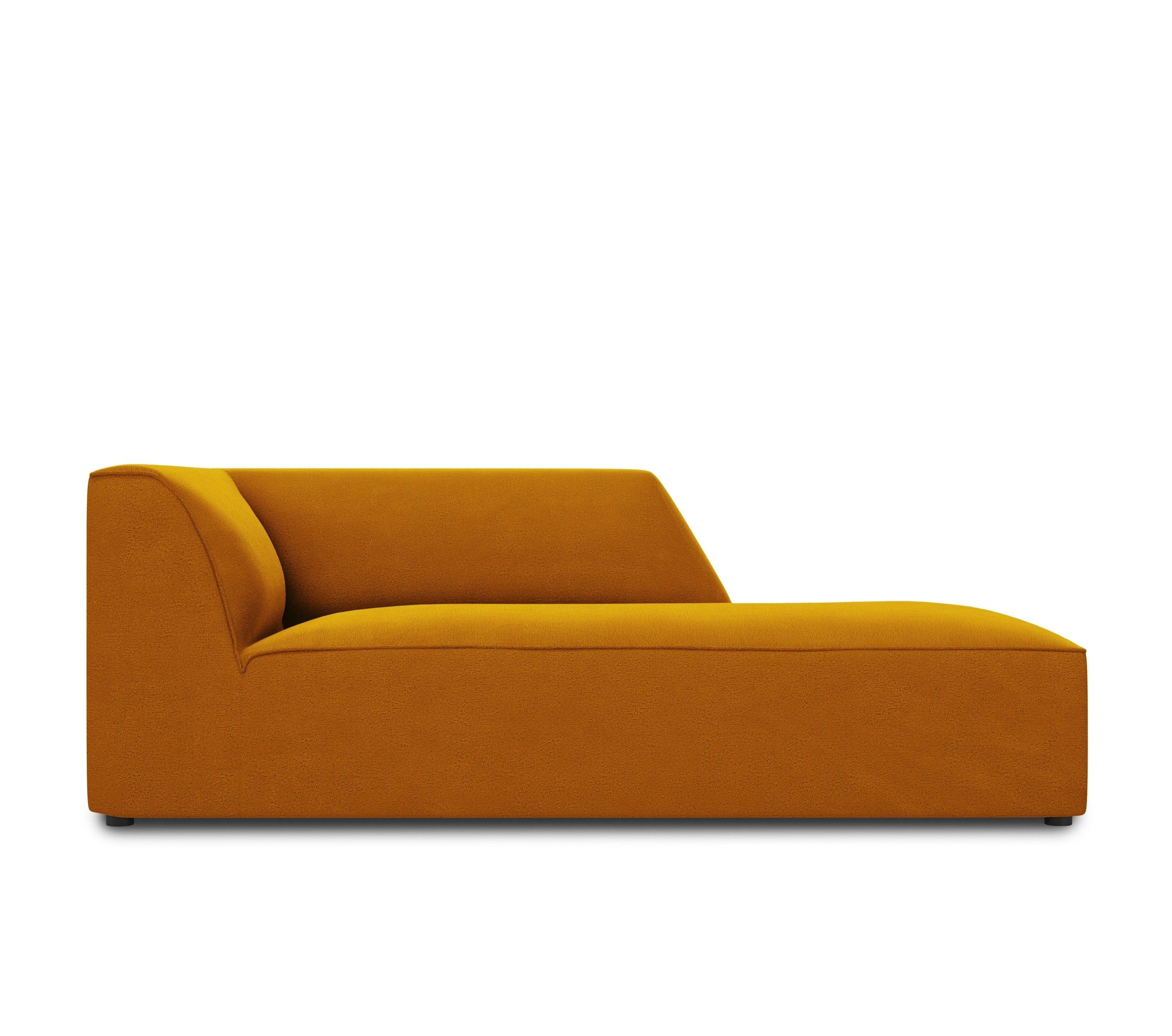 Szezlong aksamitny prawostronny RUBY żółty Micadoni    Eye on Design
