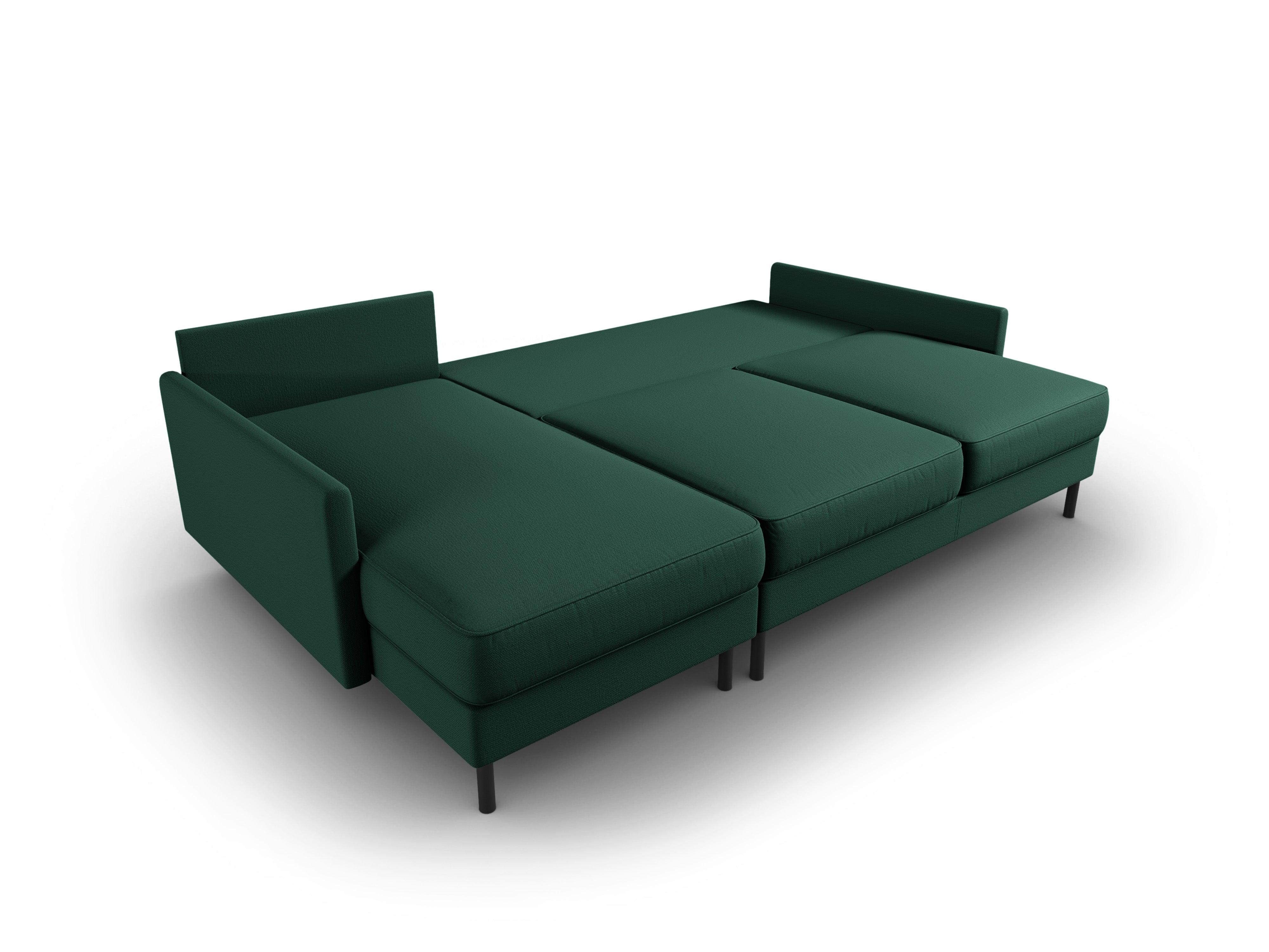 Narożnik lewostronny z funkcją spania SCOTT zielony Micadoni    Eye on Design