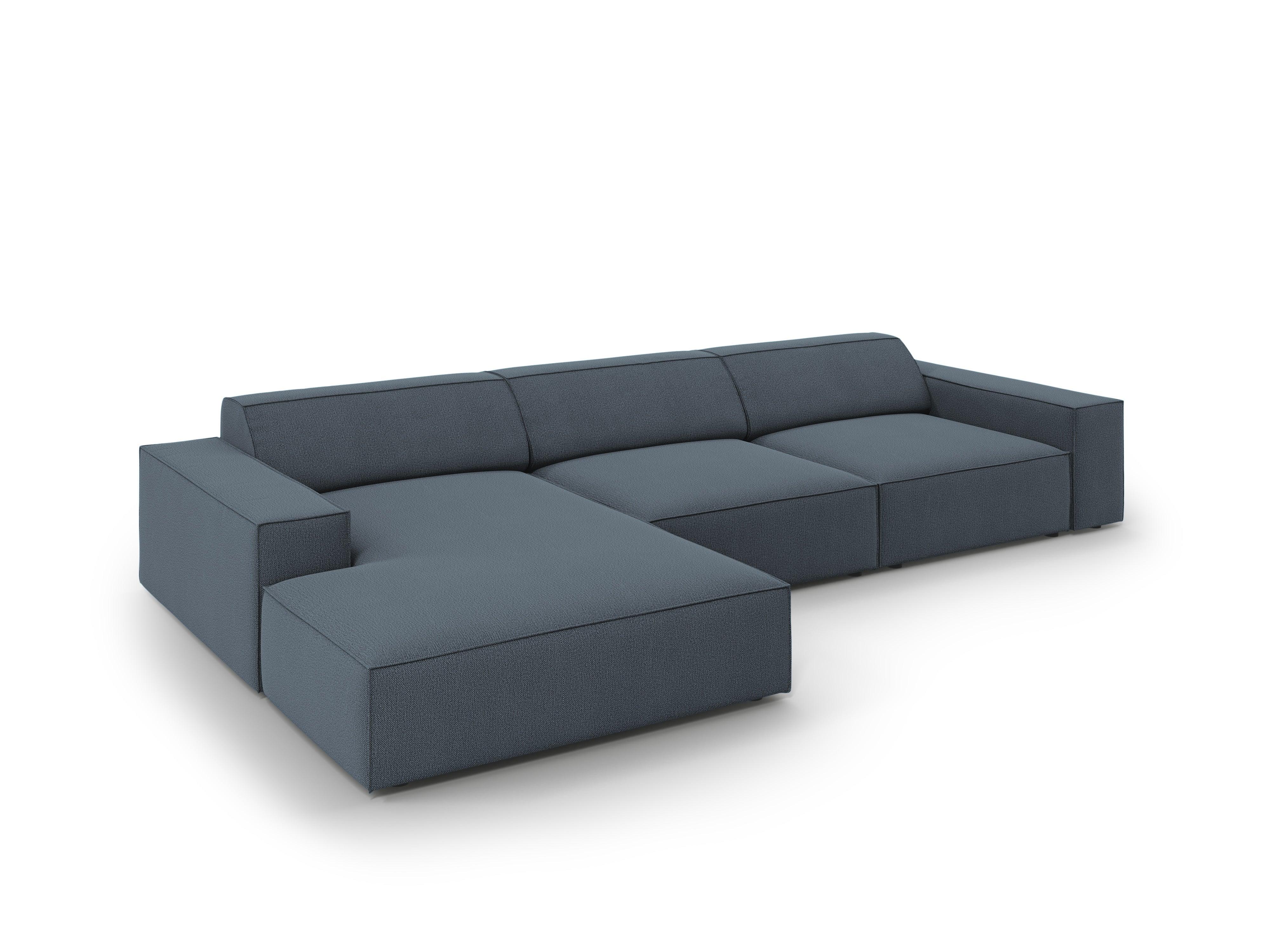 Narożnik lewostronny 4-osobowy JODIE niebieski Micadoni    Eye on Design