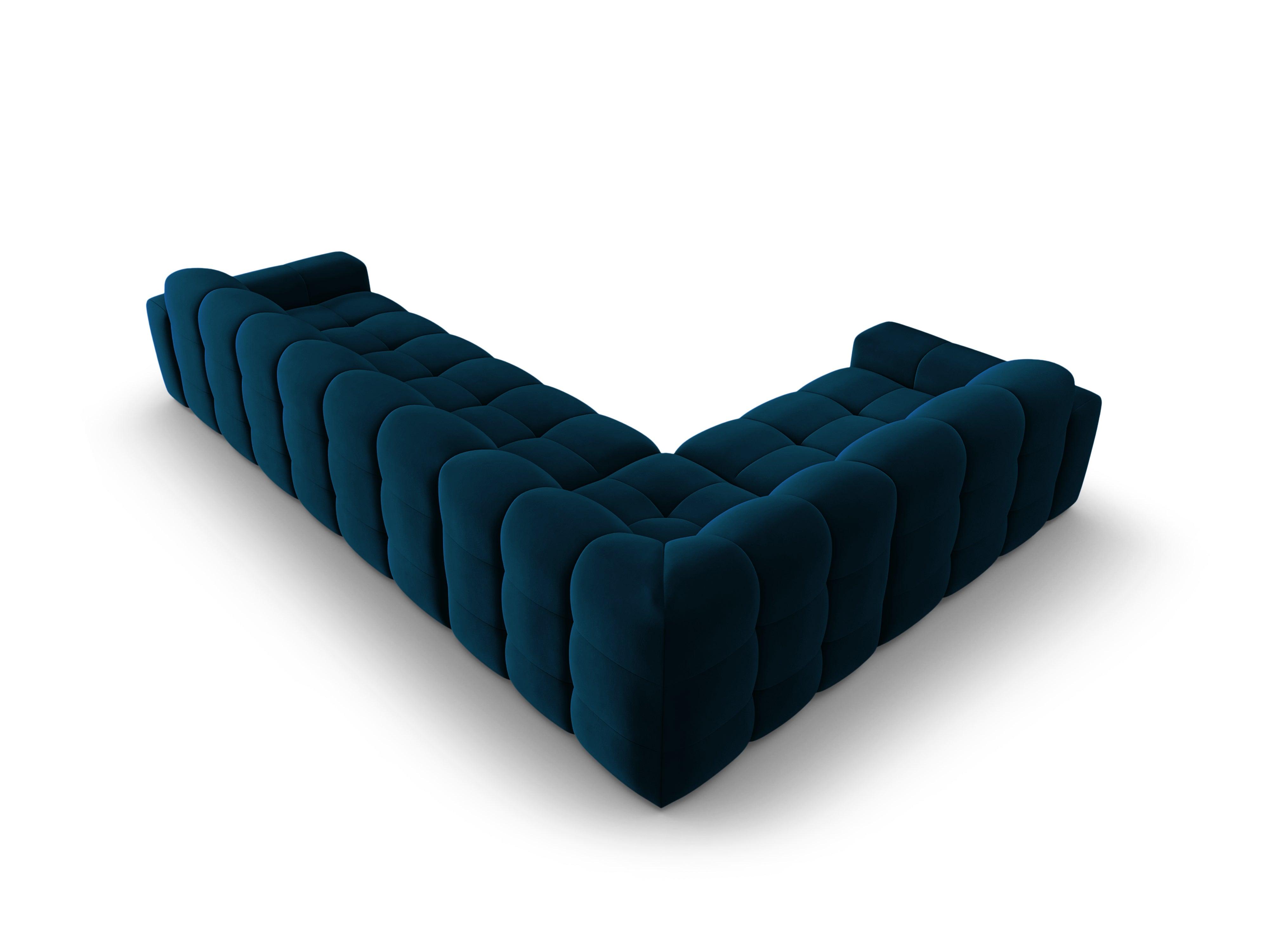 Narożnik lewostronny 6-osobowy KENDAL granatowy Micadoni    Eye on Design
