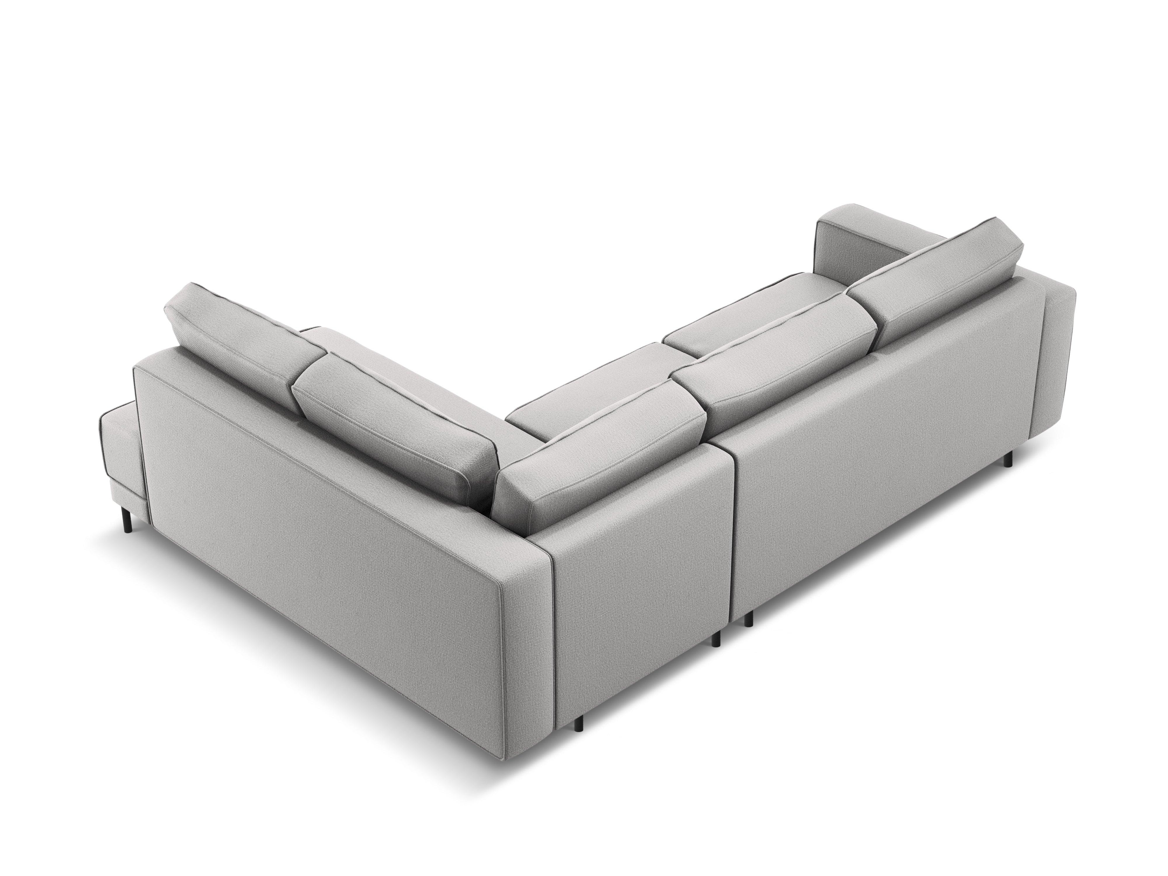 Narożnik prawostronny z funkcją spania CARO szary Micadoni    Eye on Design