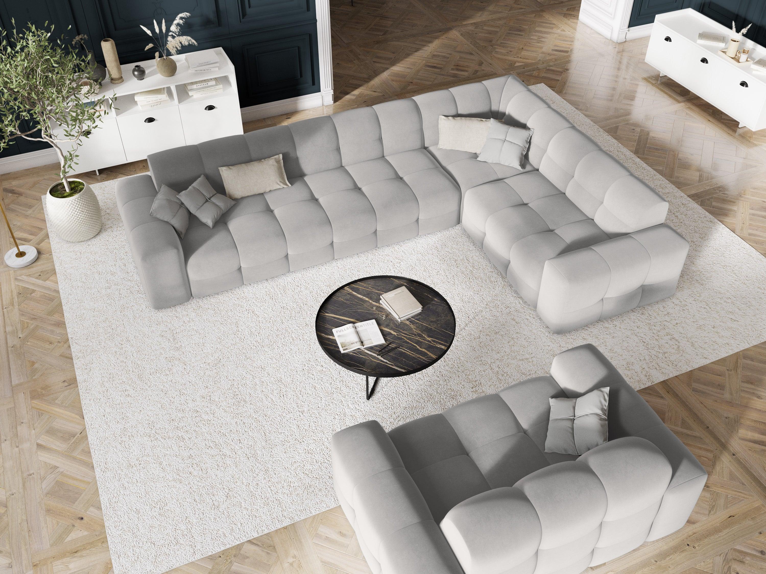 Narożnik prawostronny 6-osobowy KENDAL jasnoszary Micadoni    Eye on Design