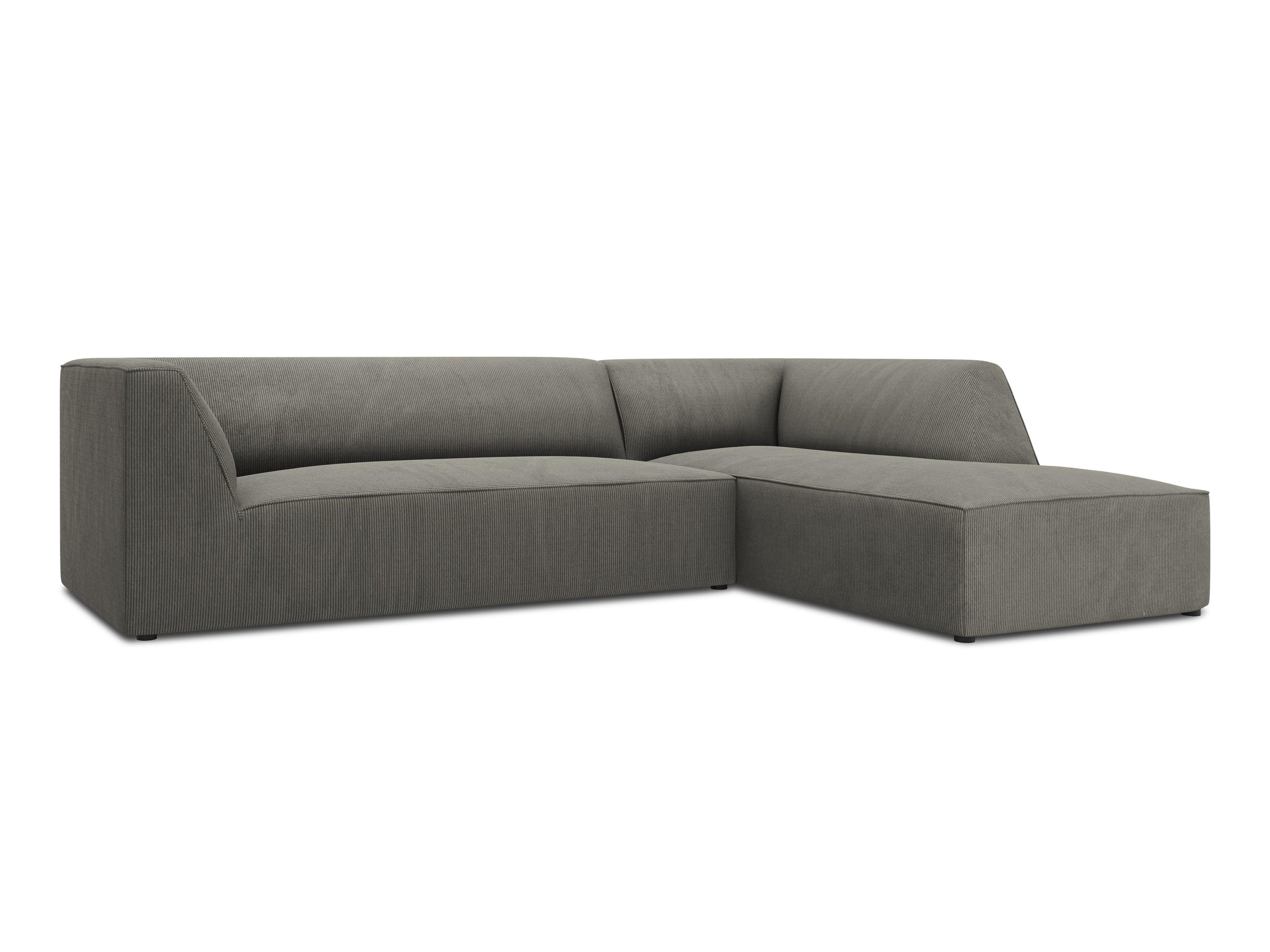 Narożnik sztruksowy 4-osobowy prawostronny RUBY jasnoszary Micadoni    Eye on Design