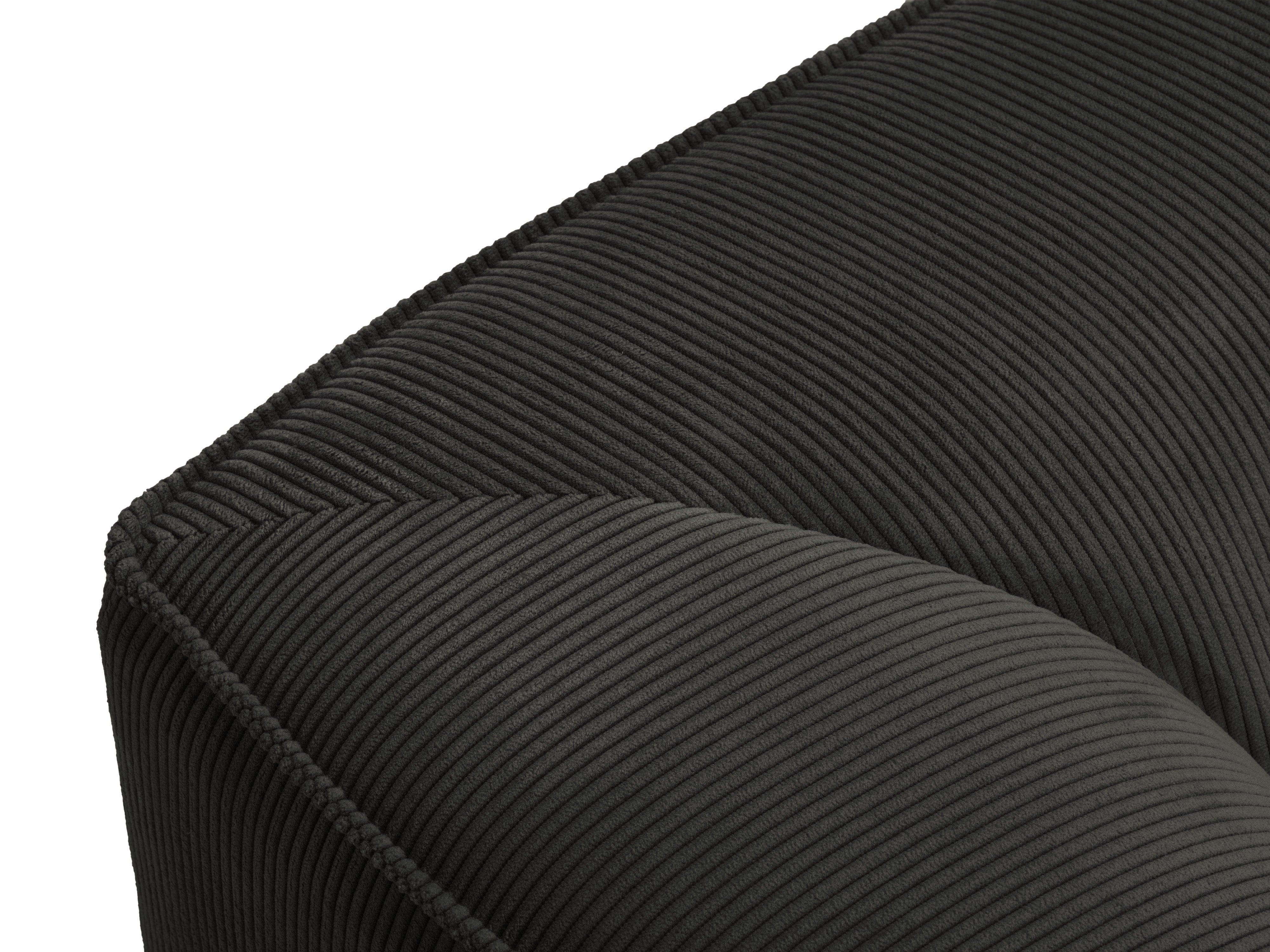 Narożnik sztruksowy 4-osobowy prawostronny RUBY ciemnoszary Micadoni    Eye on Design