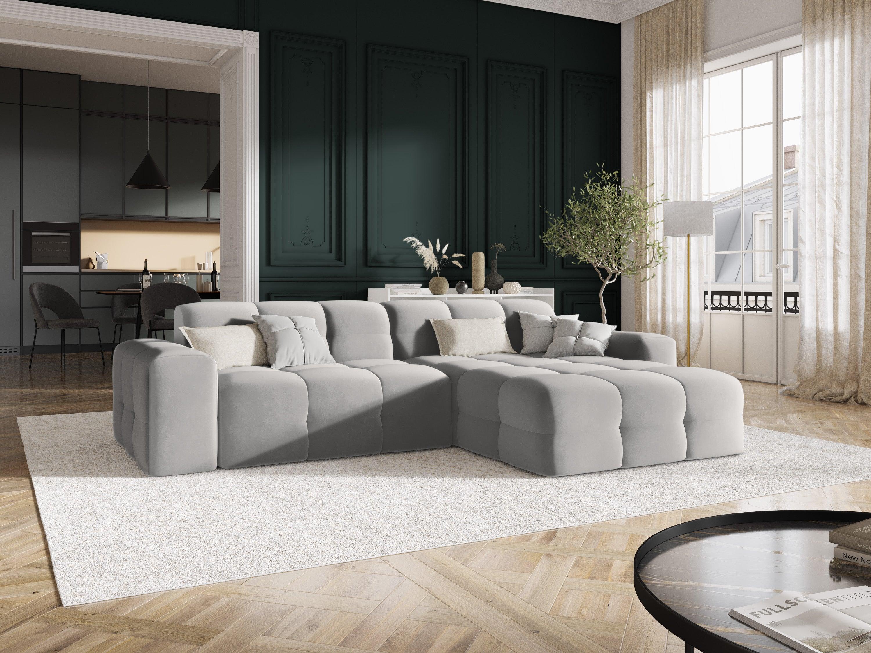 Narożnik prawostronny 4-osobowy KENDAL jasnoszary Micadoni    Eye on Design