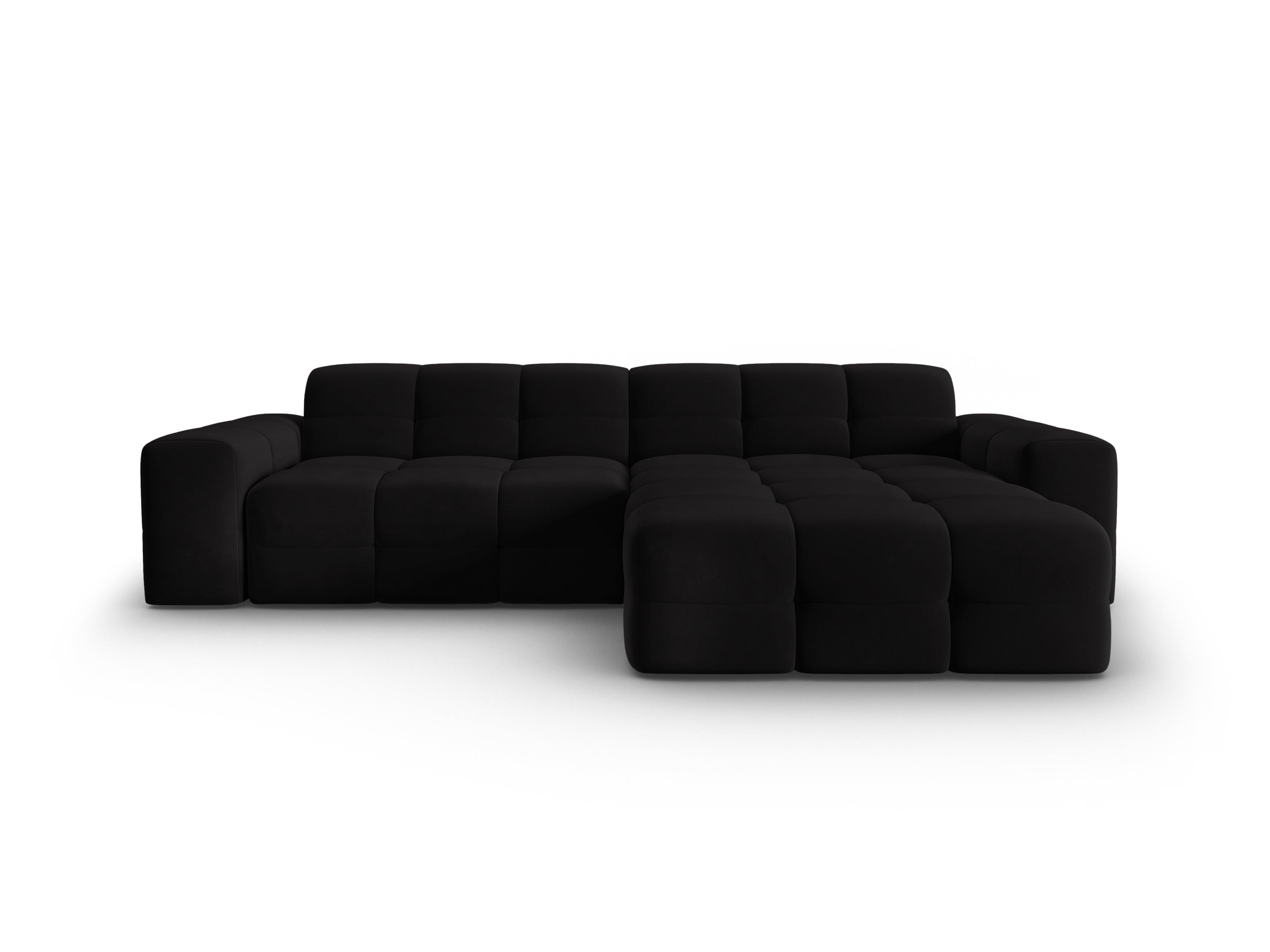 Narożnik prawostronny 4-osobowy KENDAL czarny Micadoni    Eye on Design