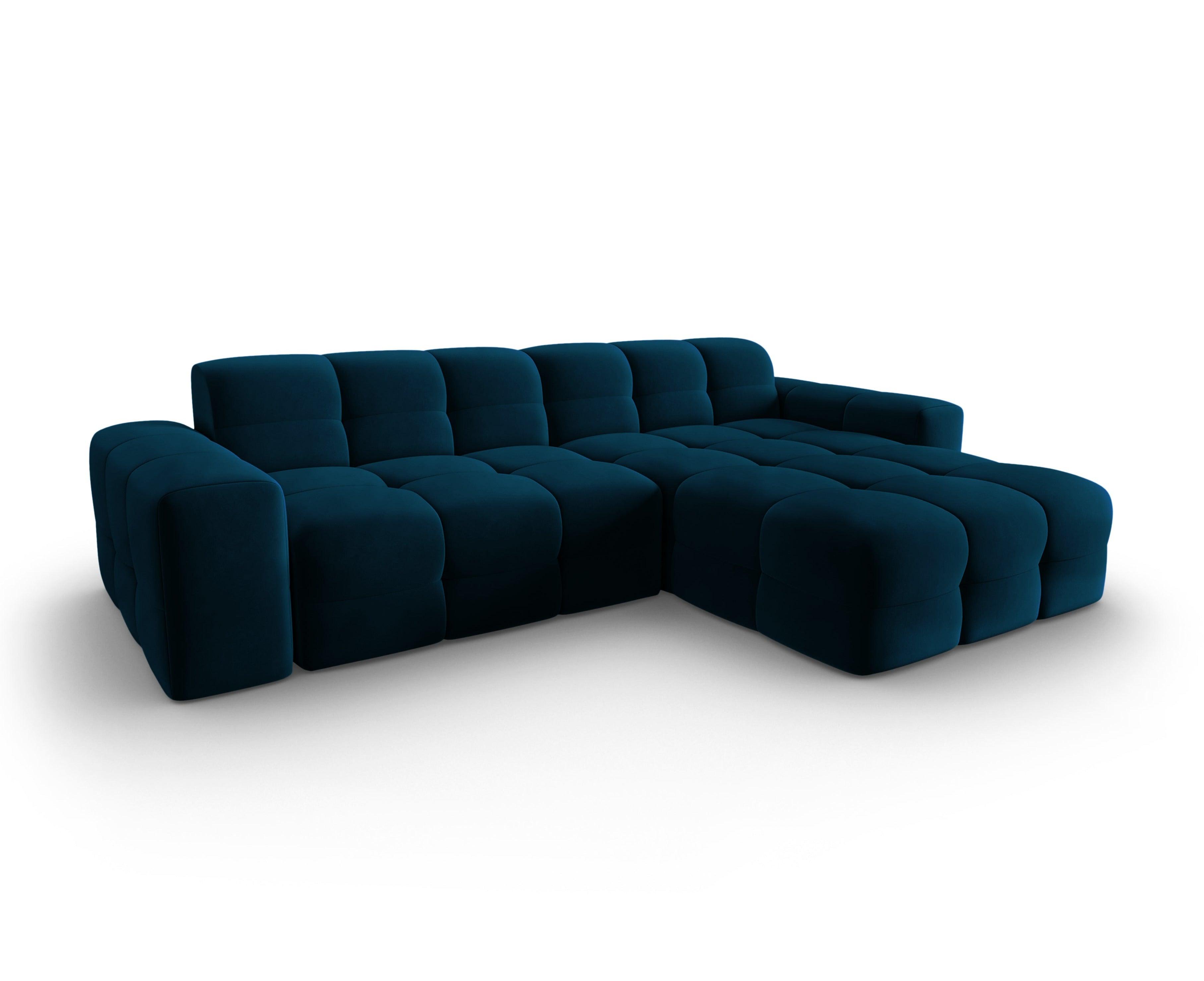 Narożnik prawostronny 4-osobowy KENDAL granatowy Micadoni    Eye on Design