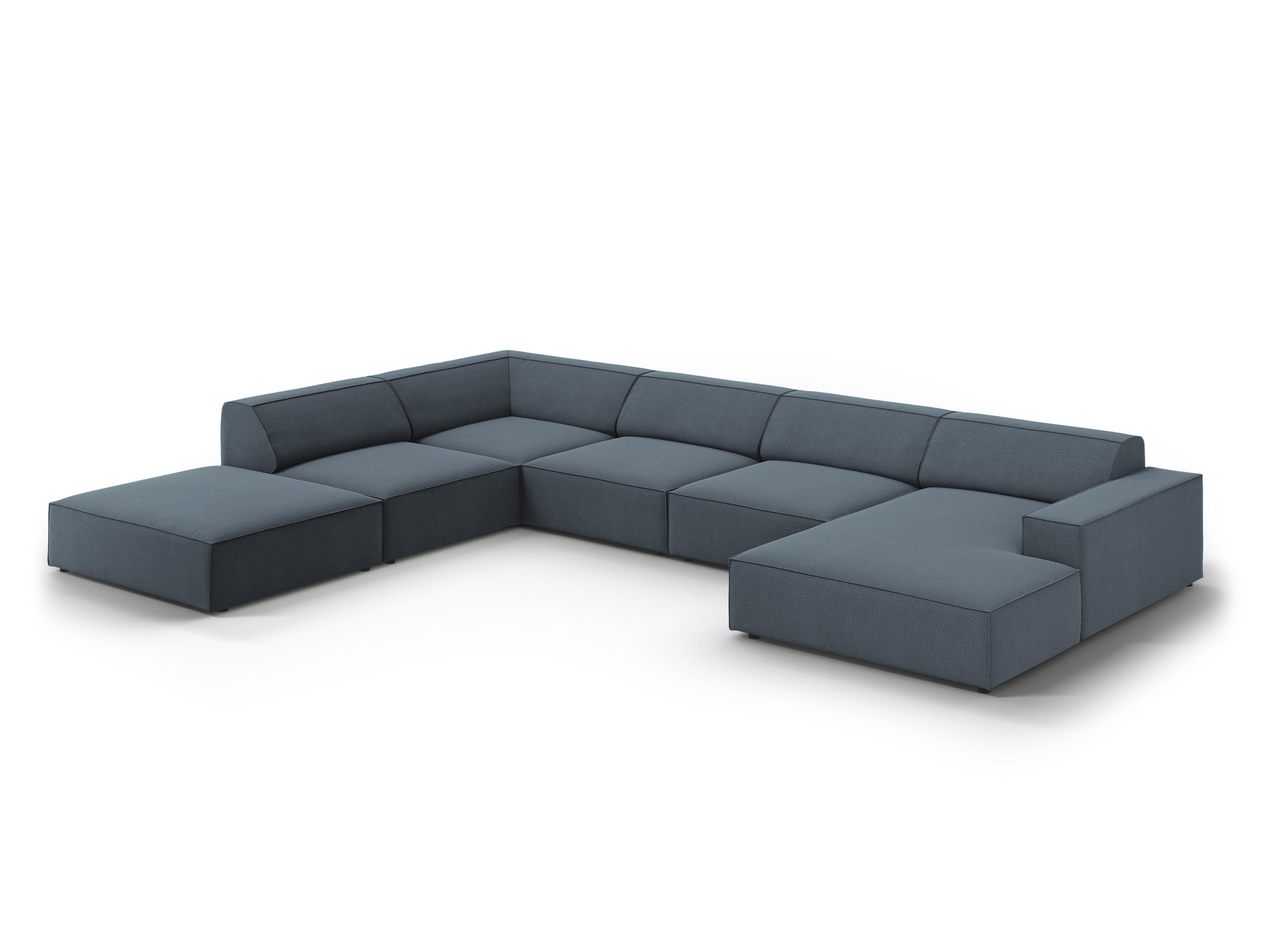 Sofa panoramiczna lewostronna JODIE niebieski Micadoni    Eye on Design