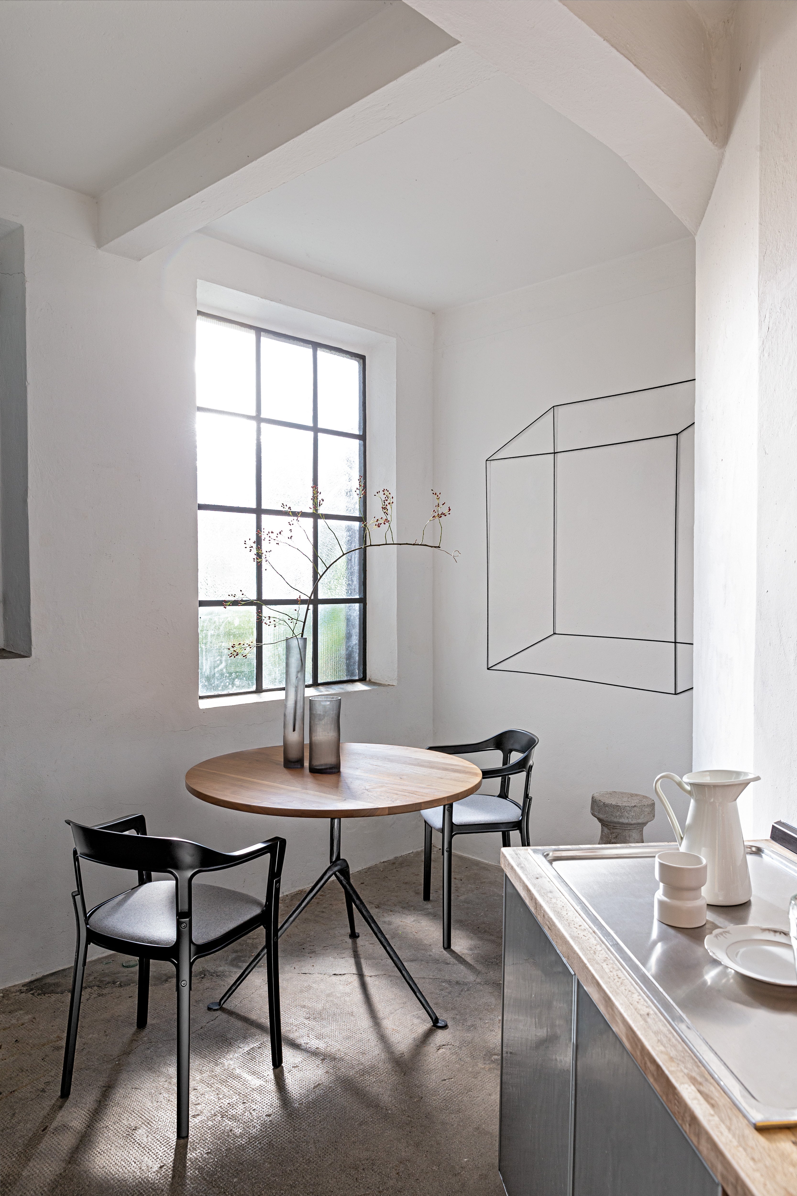 Krzesło STEELWOOD biały z białą poduszką Magis    Eye on Design