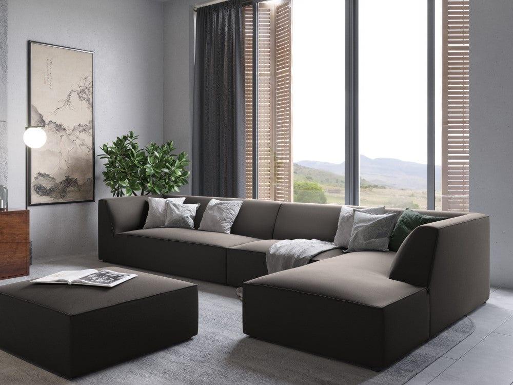 Puf aksamitny RUBY ciemnoszary Micadoni    Eye on Design