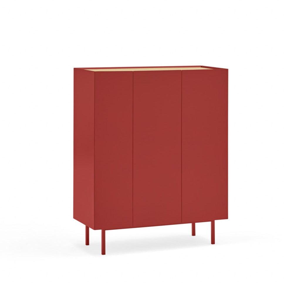 ARISTA high chest of drawers red - Eye on Design