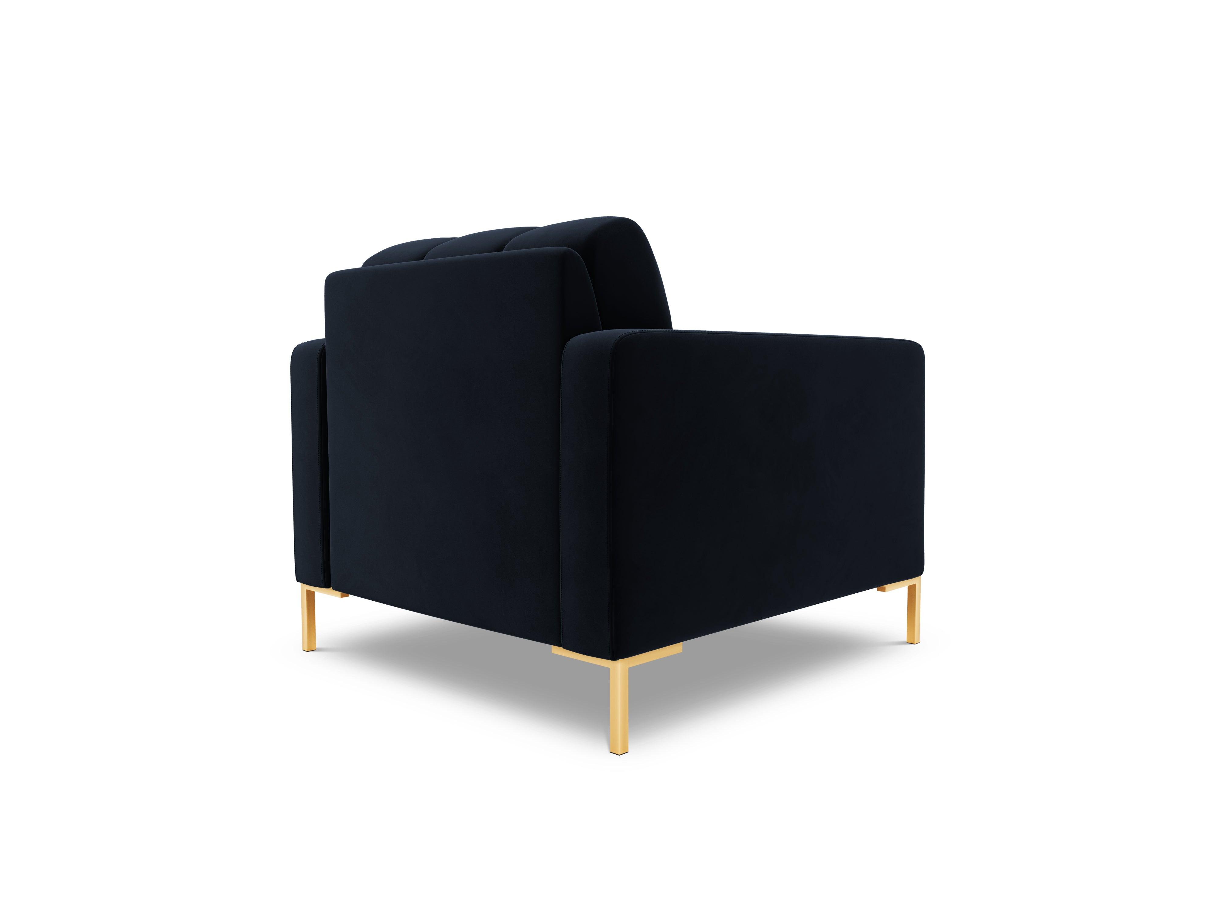 Armchair velvet BALI dark blue with gold base - Eye on Design